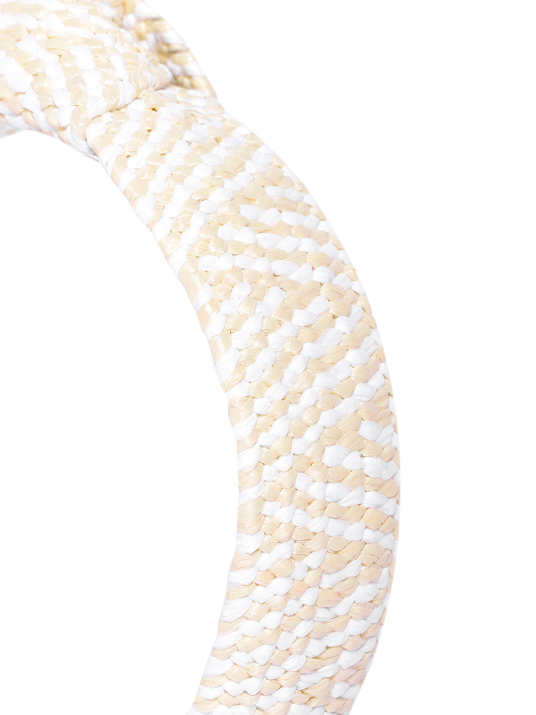 Blueberry cream and white jute knot hair band