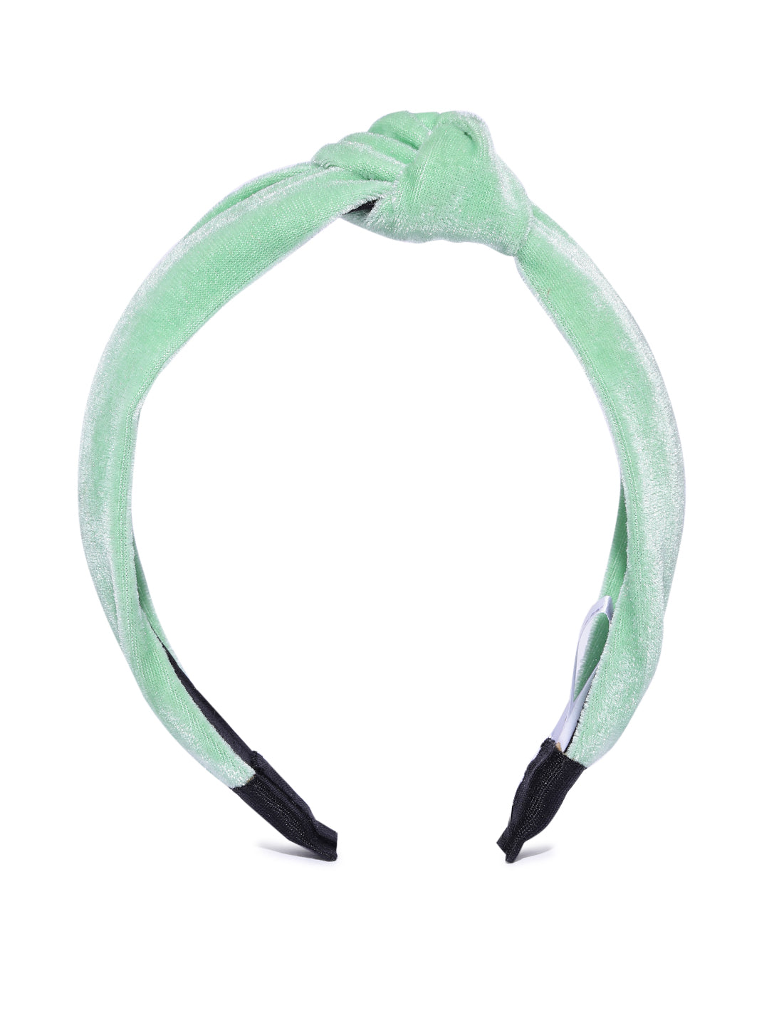 Blueberry green velvet knot hair band