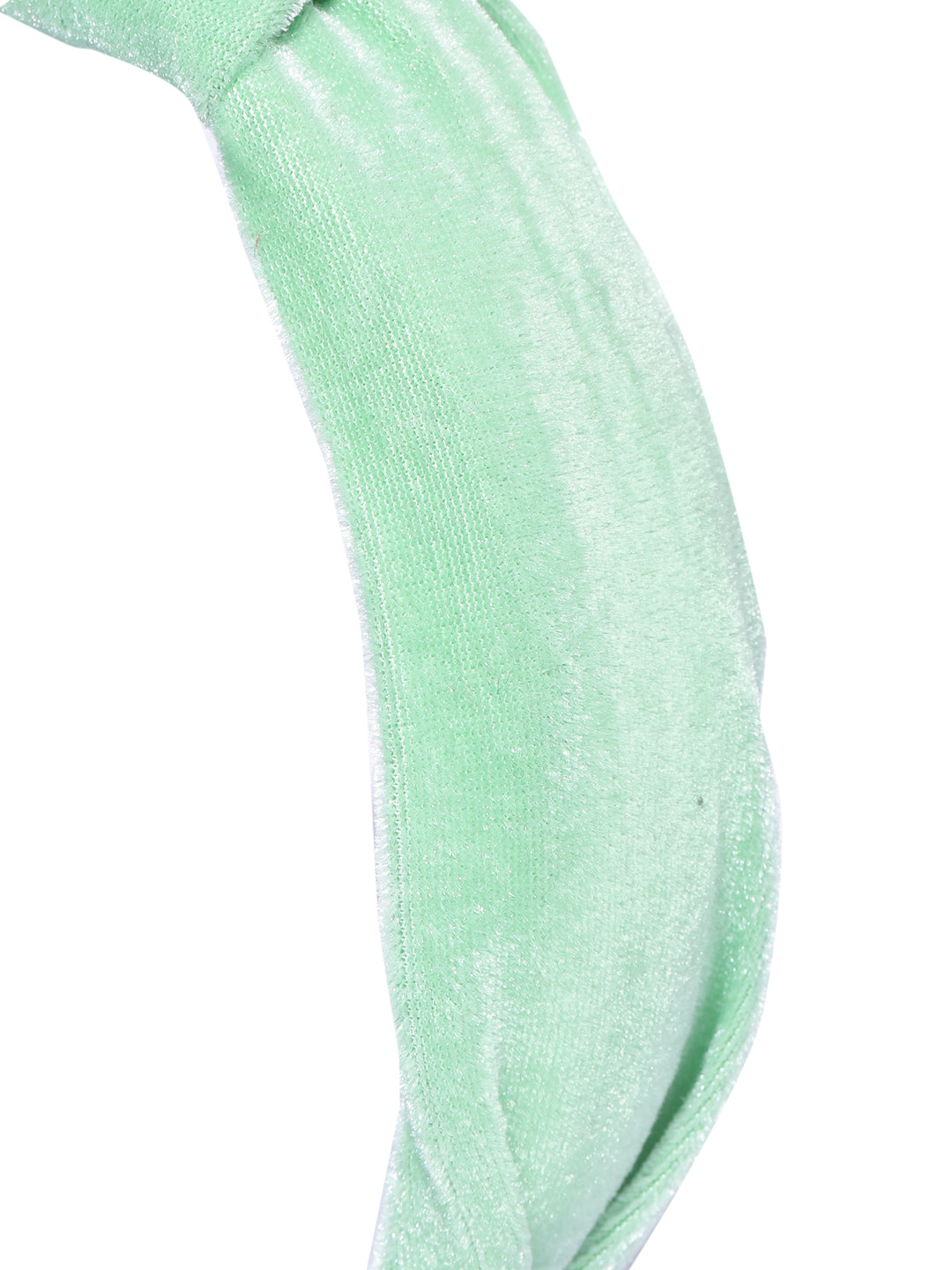 Blueberry green velvet knot hair band