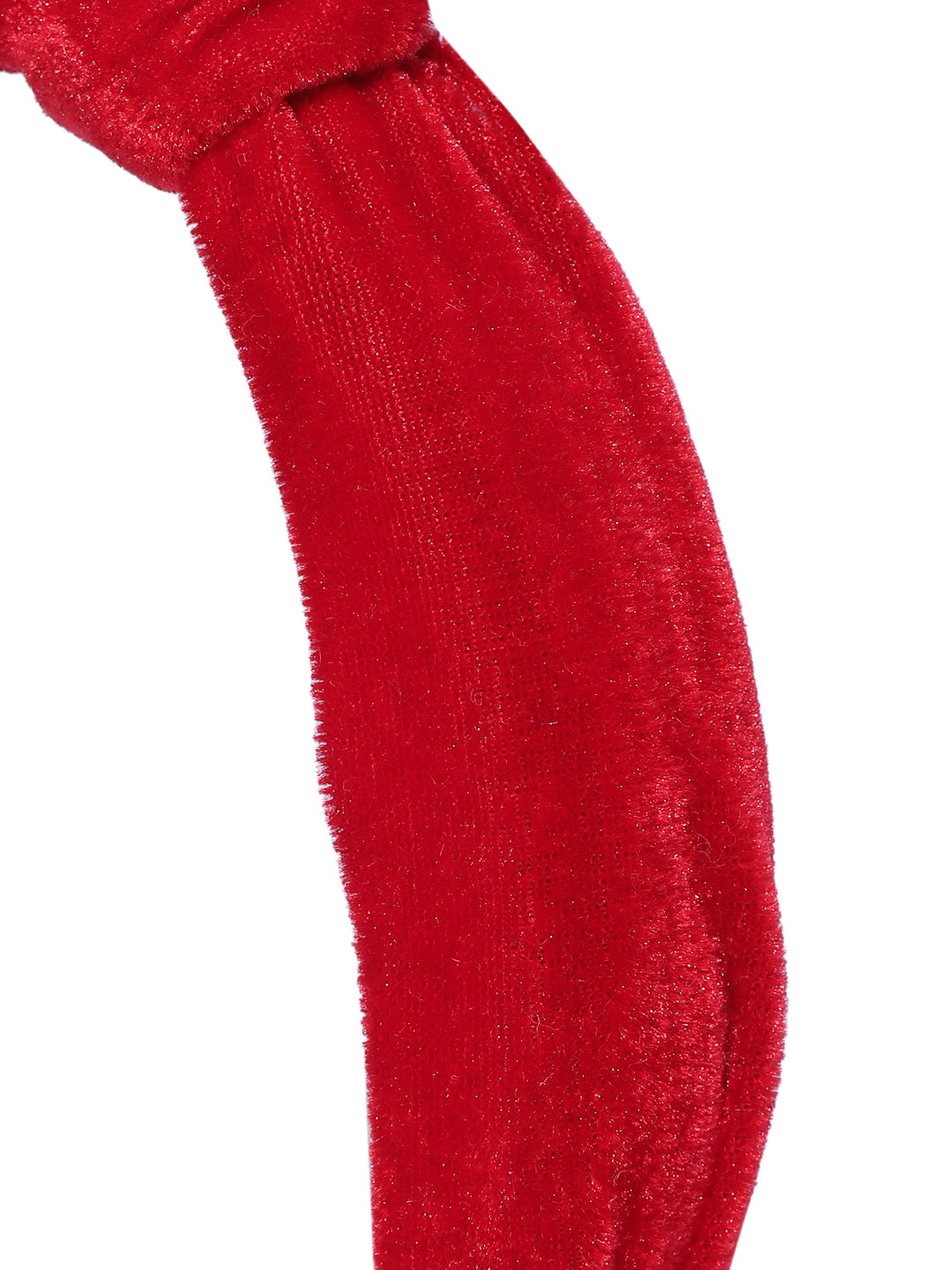 Blueberry red velevt knot hair band