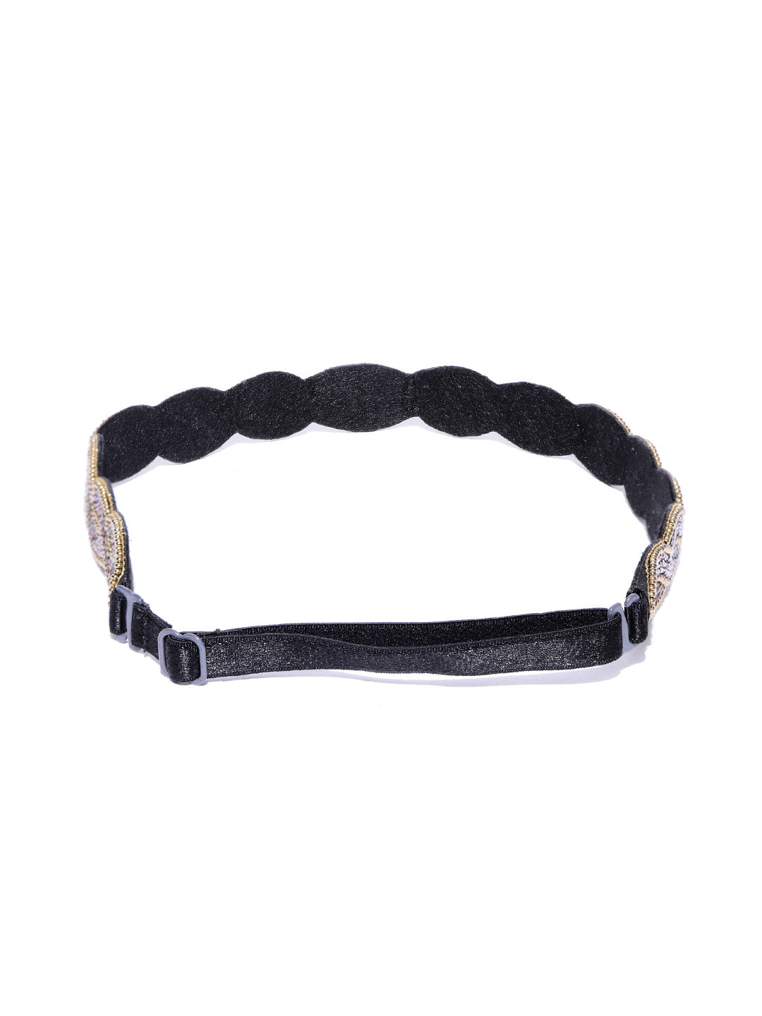 Blueberry multi glass bead embellished hair band