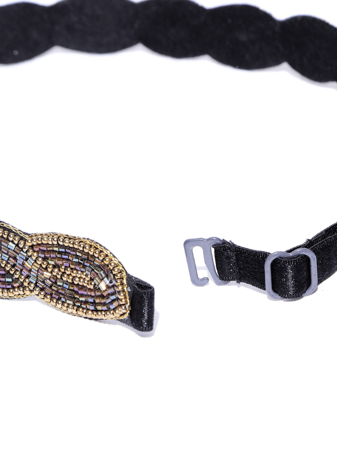 Blueberry multi glass bead embellished hair band