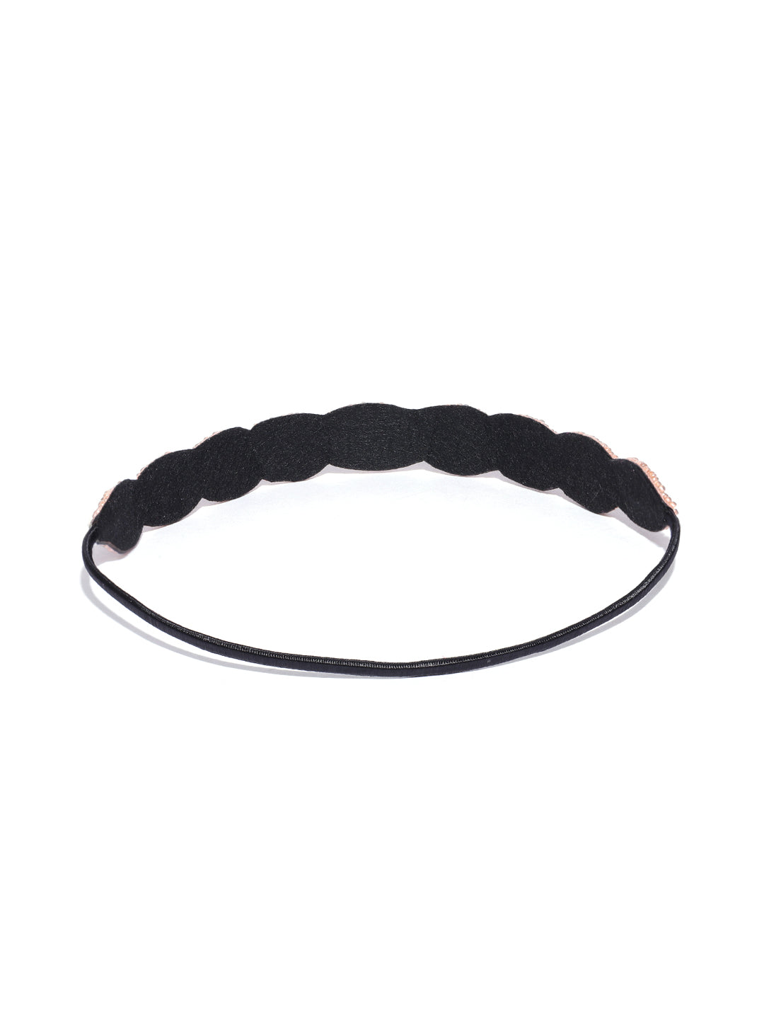 Blueberry Peach glass bead embellished hair band