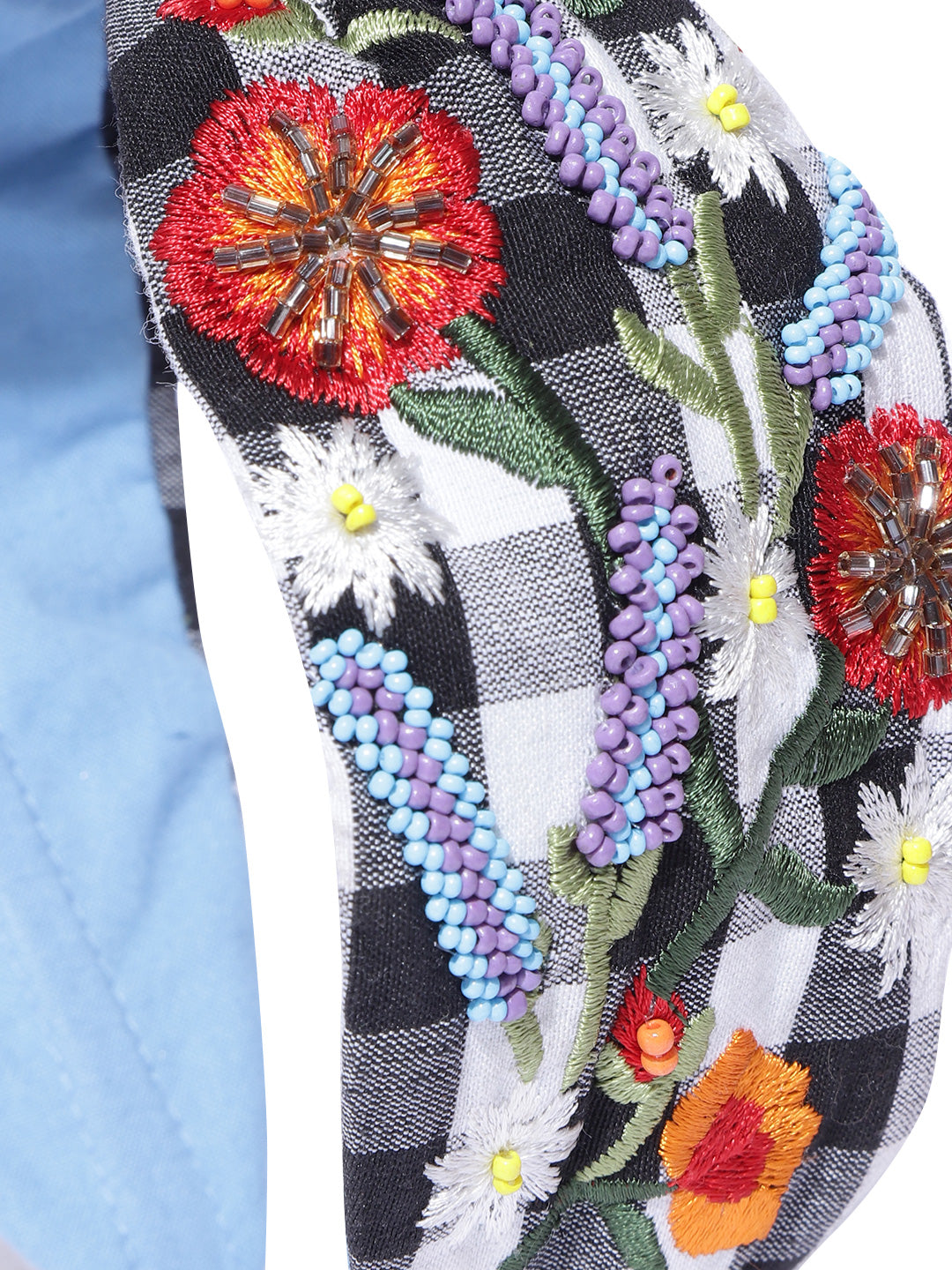 Blueberry multi bead embellished knot hair band