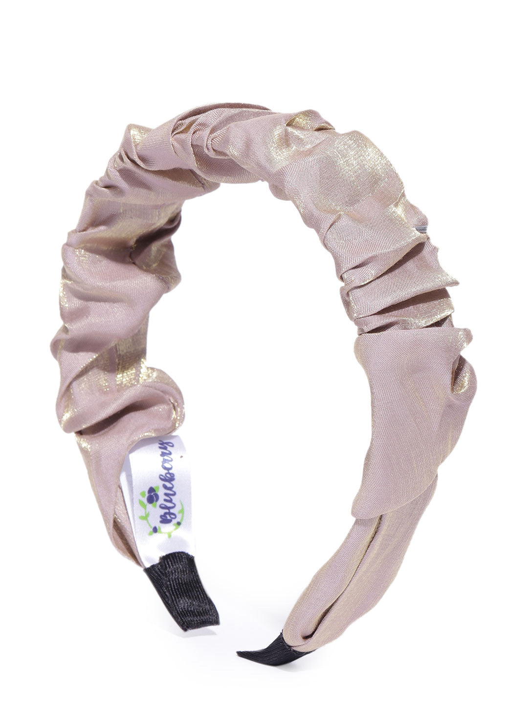 Blueberry mauve pleated hair band