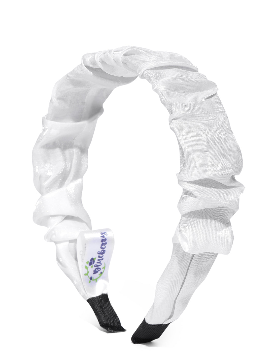 Blueberry white pleated hair band