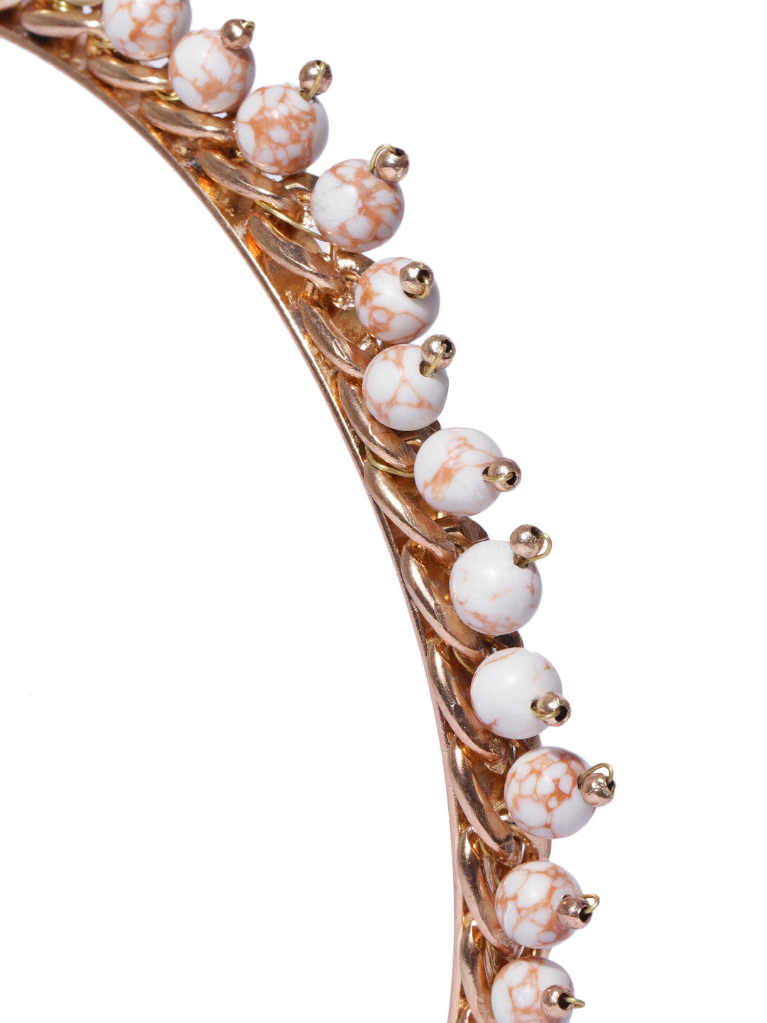 Blueberry gold plated beads detailing hair band