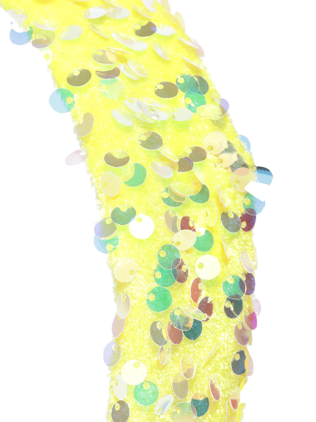 Blueberry yellow sequin embellished velvet hair band