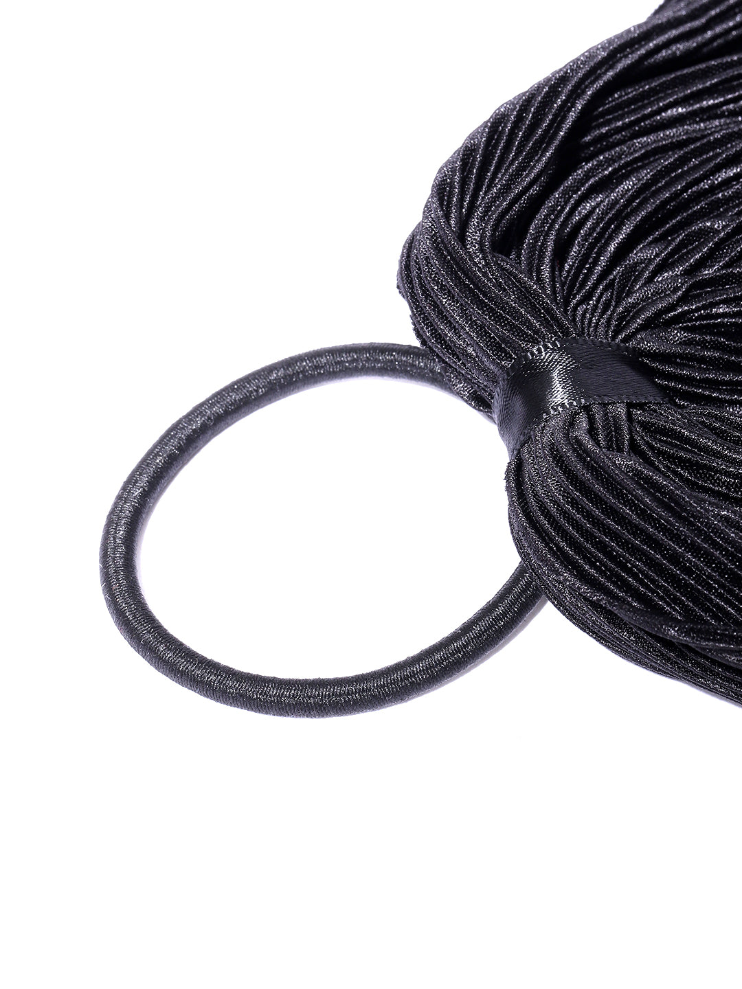 Blueberry set of 2 black/pink ruffle scrunchies