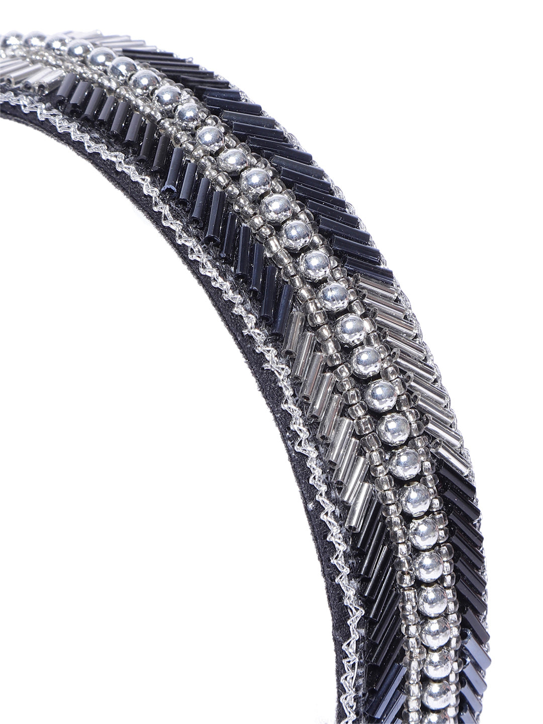 Blueberry multi glass beads emebllished hair band