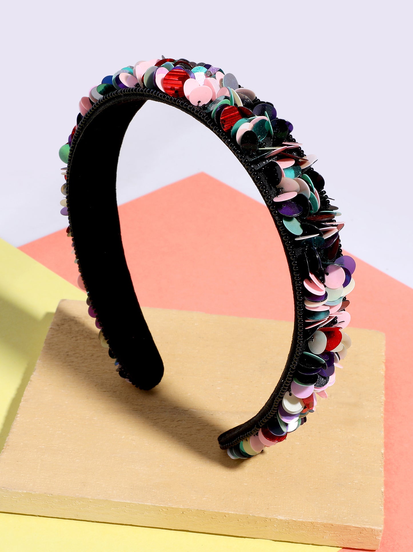 Blueberry multi sequins embellished hairband