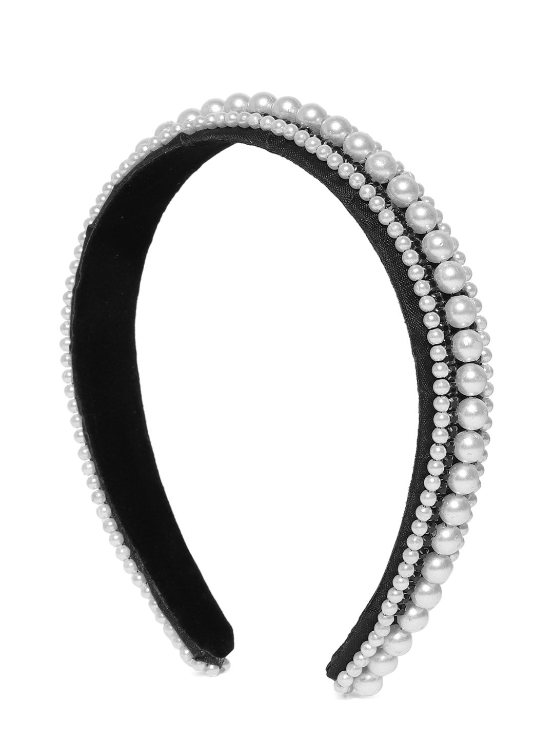 Blueberry pearl and stone embellished hairband