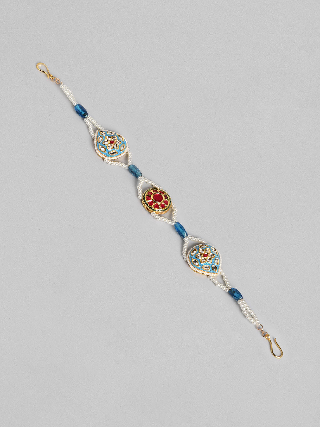 Blueberry Multi pearl and Stone embellished head chain