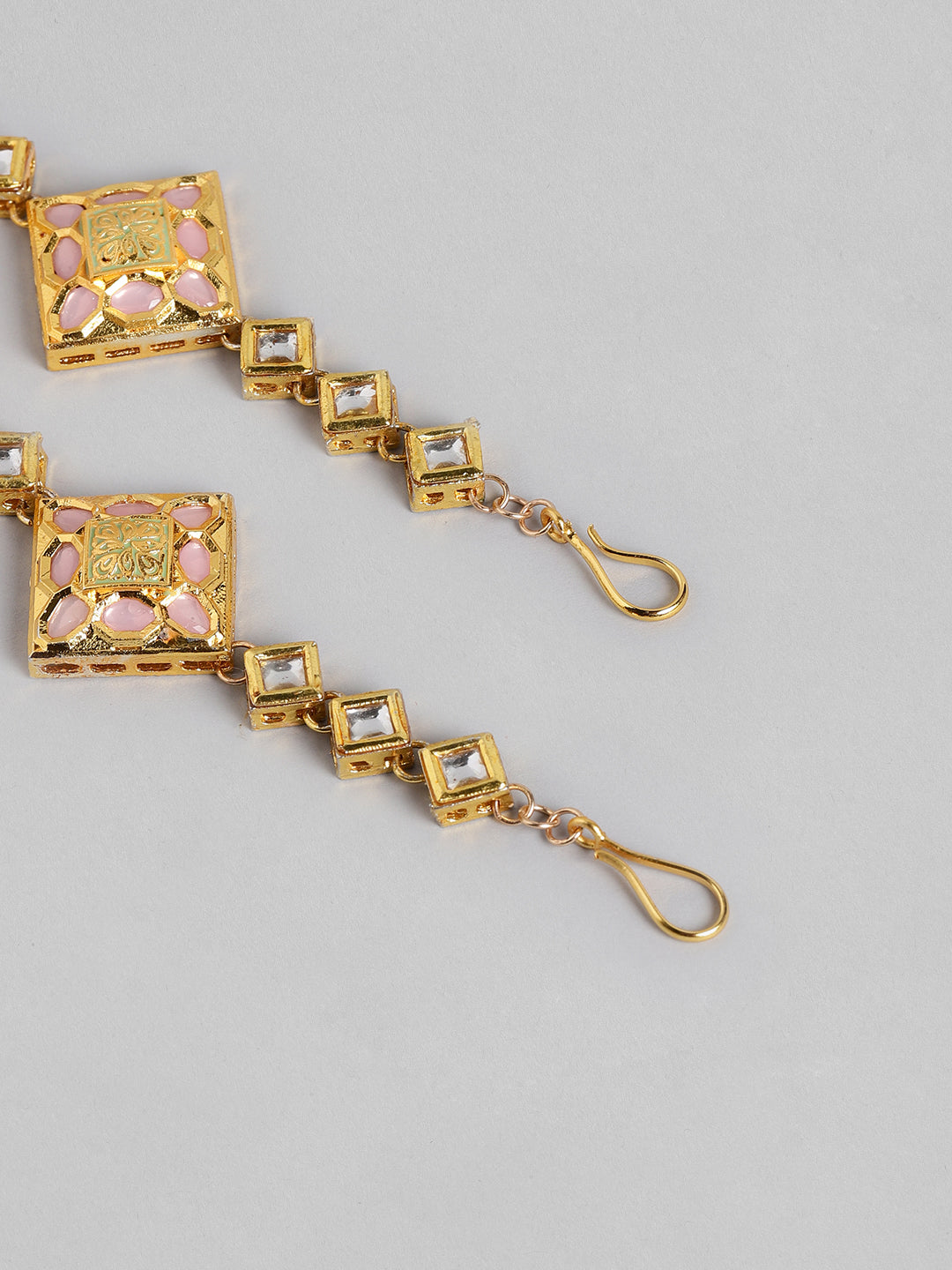 Blueberry Golden Kundan Stone embellished head chain