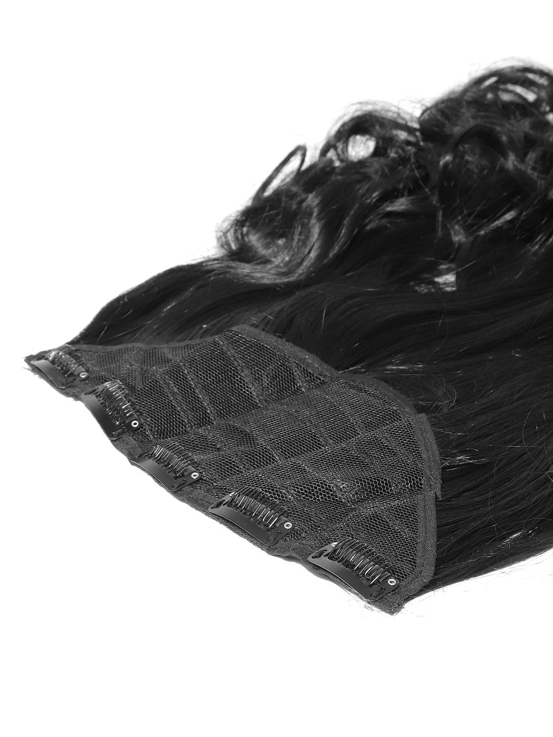 Blueberry Black Curly/Wavy premium Hair Extension with 5 clips