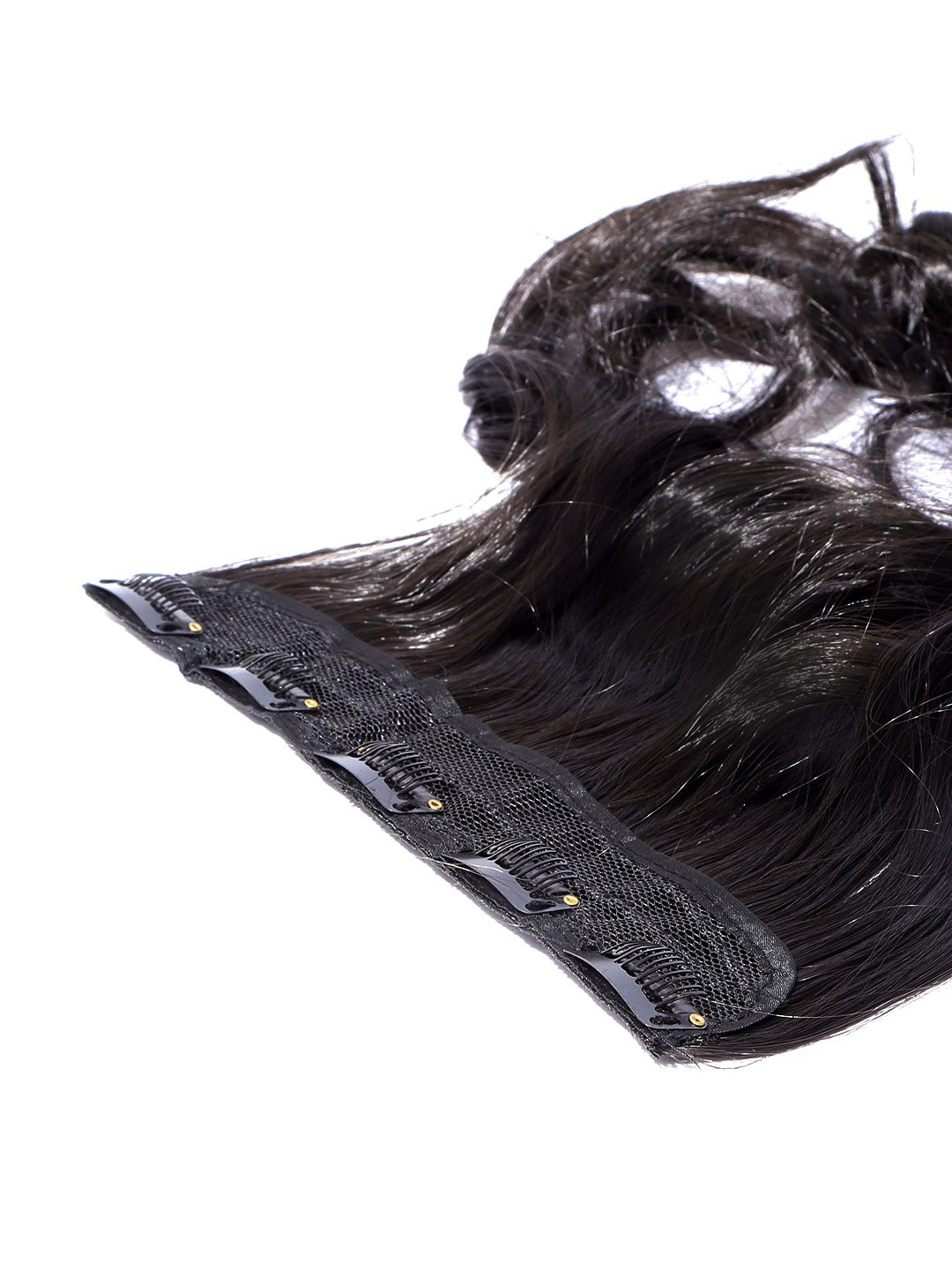 Blueberry brown Curly/Wavy Hair Extension with 5 clips