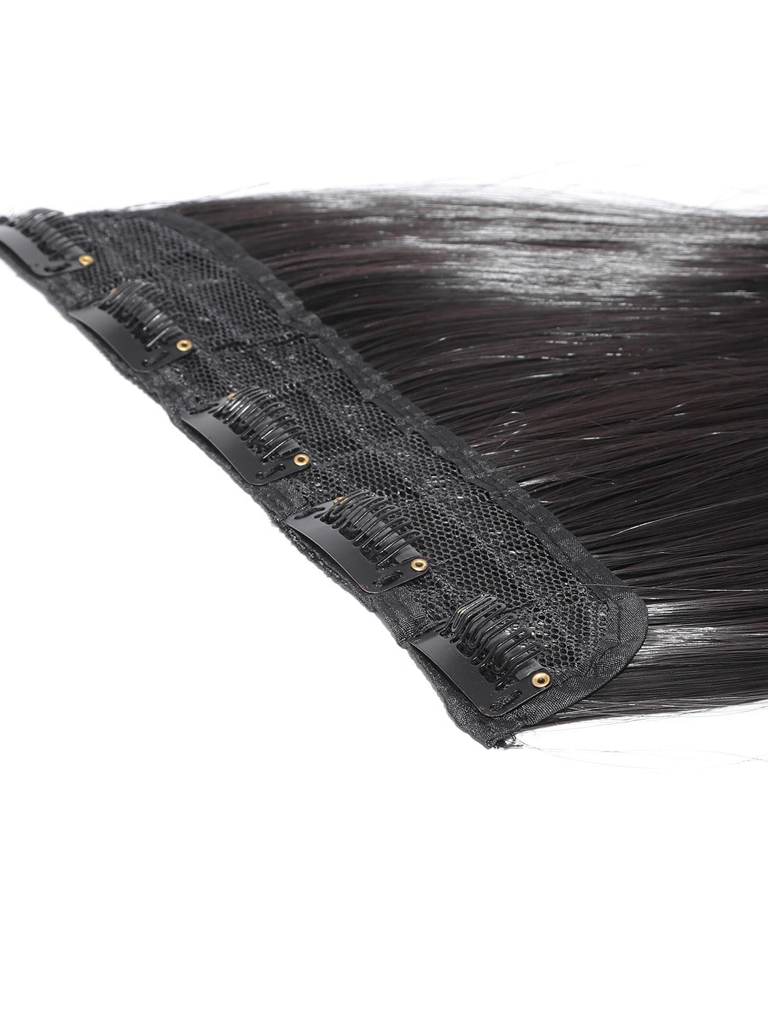 Blueberry dark brown Straight Hair Extension with 5 clips