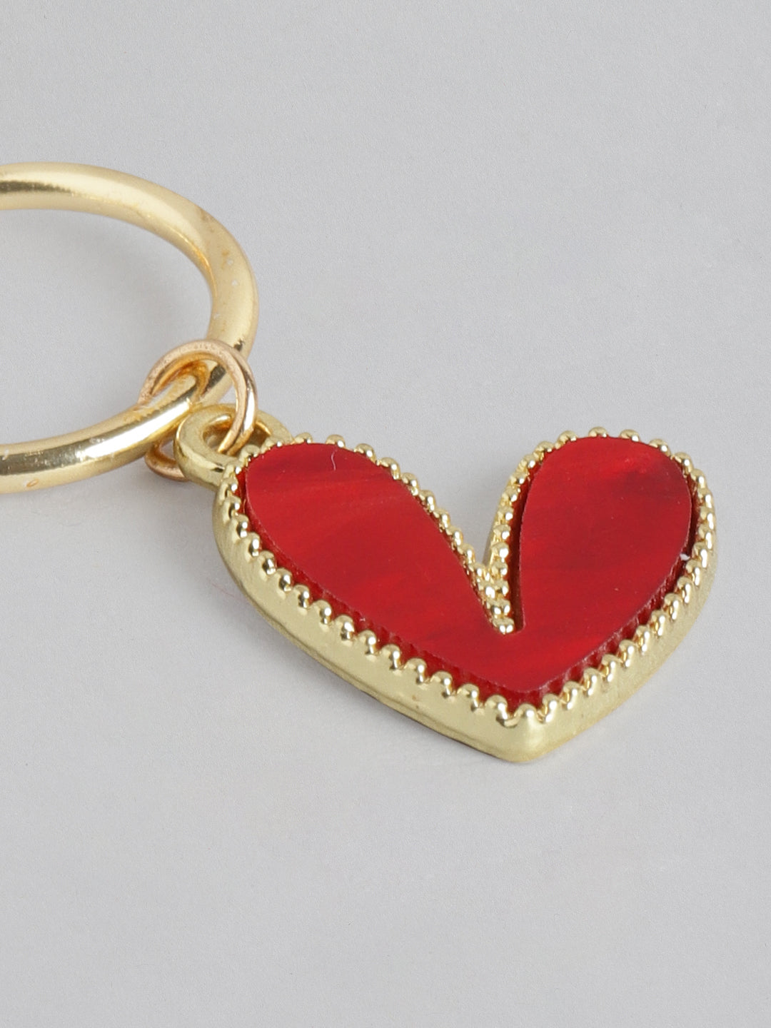 Blueberry Kids peach and red heart shape drop earring