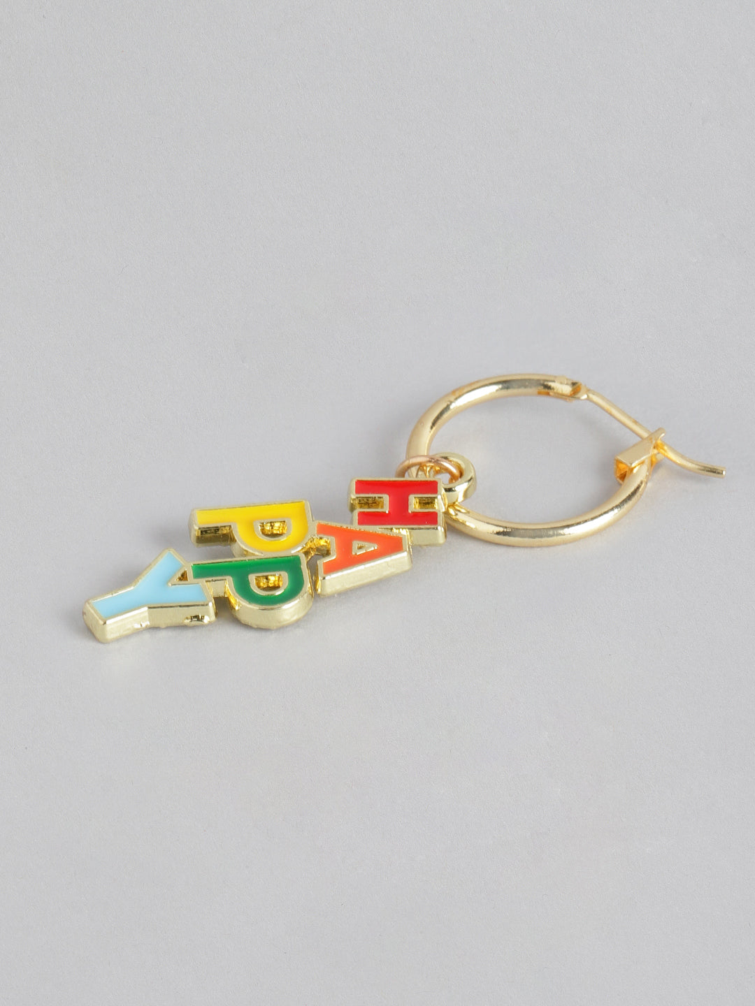 Blueberry Kids Multi HAPPY font drop earring