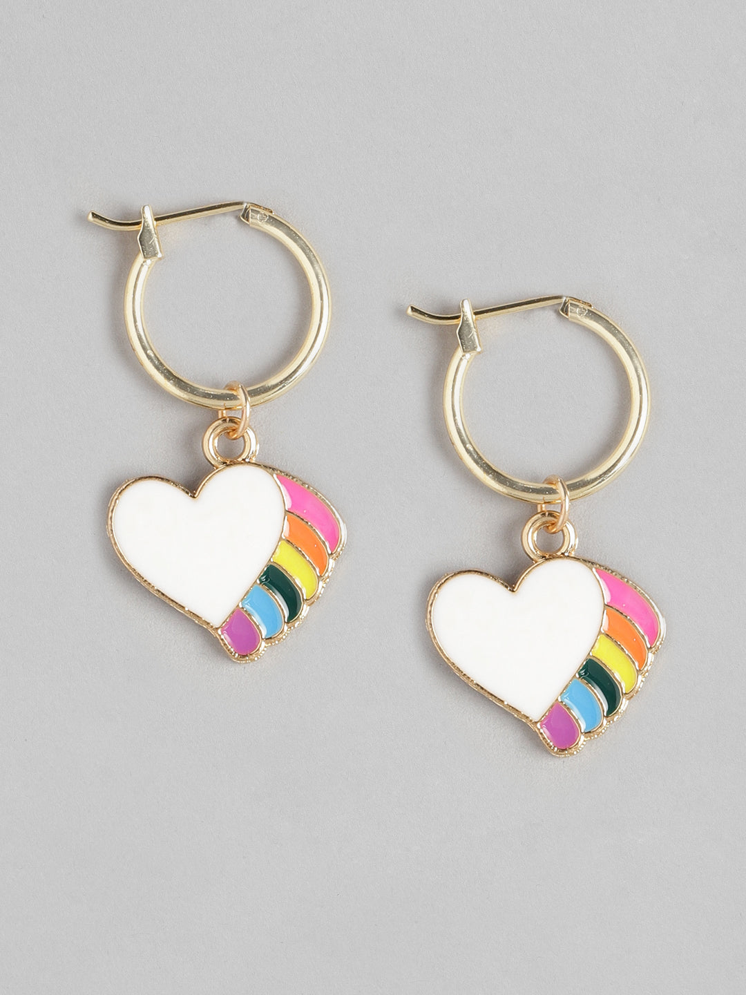 Blueberry Kids white heart shape drop earring
