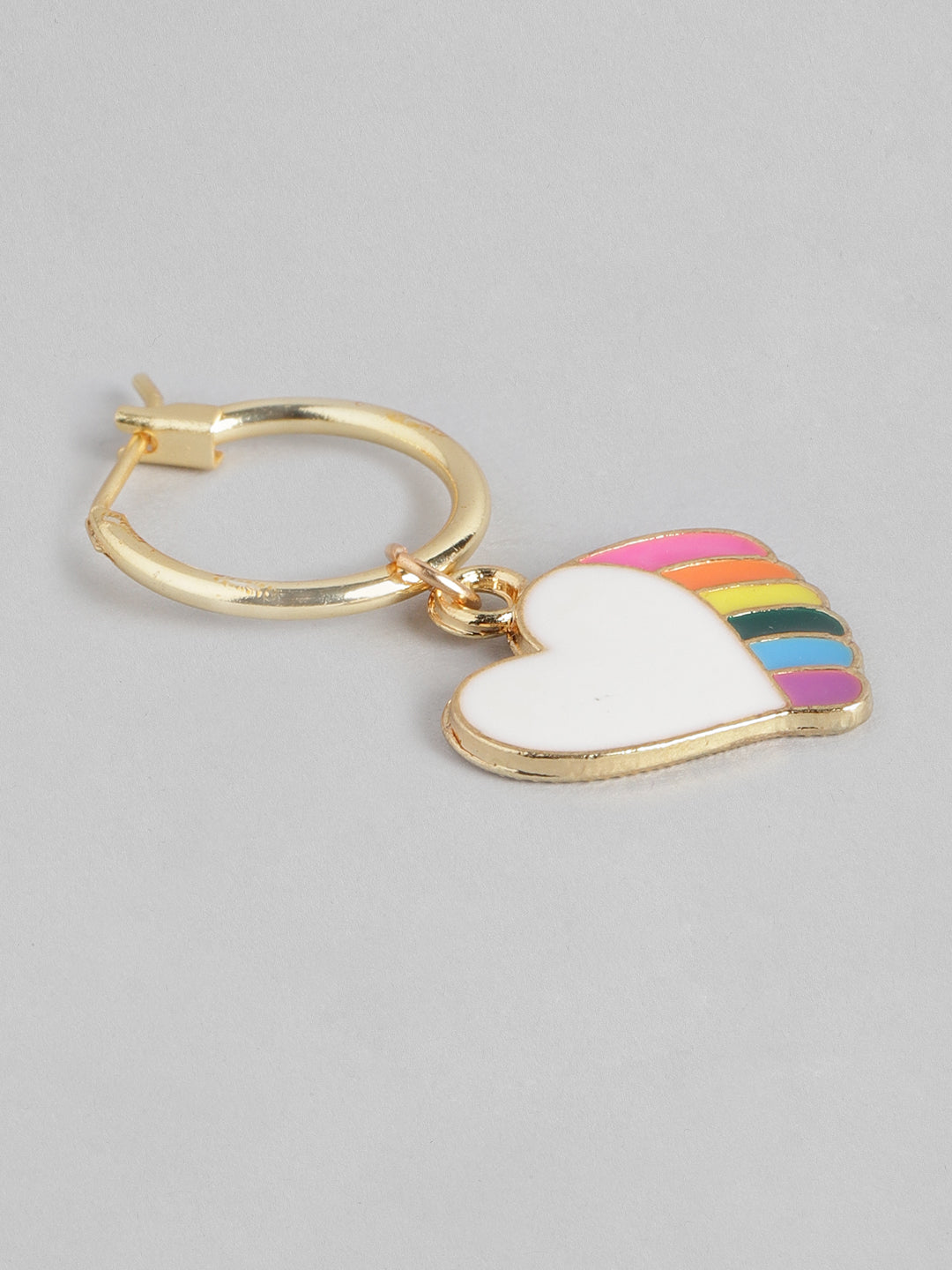 Blueberry Kids white heart shape drop earring