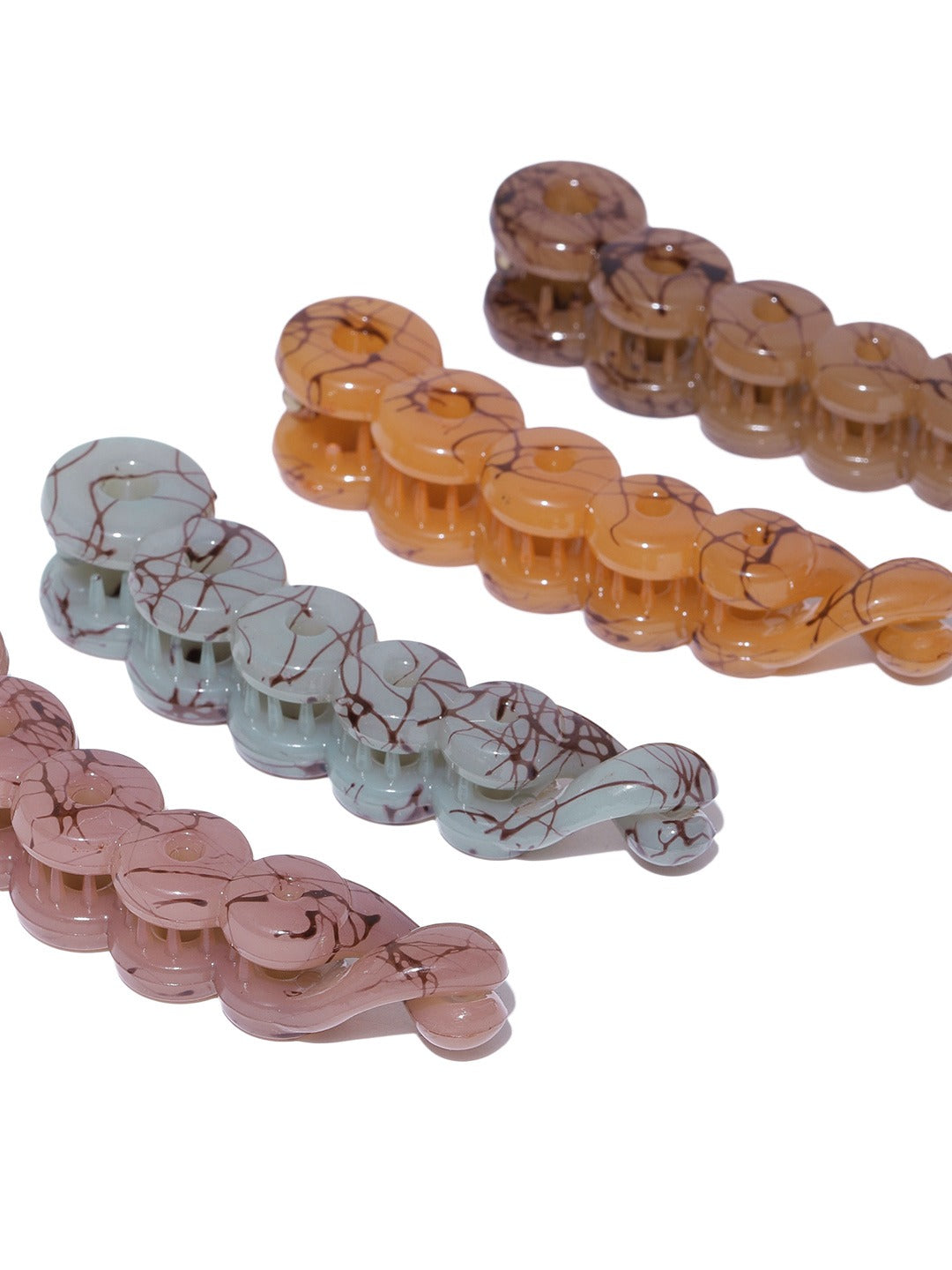 Blueberry KIDS set of 4 resin banana hair clips