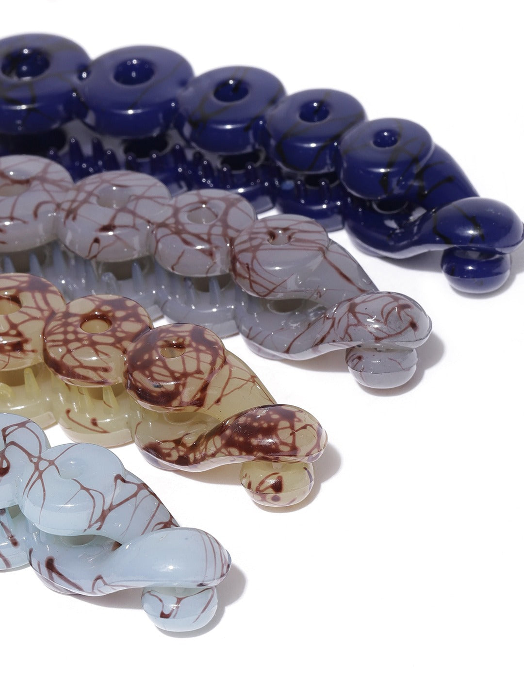 Blueberry KIDS set of 4 resin banana hair clips