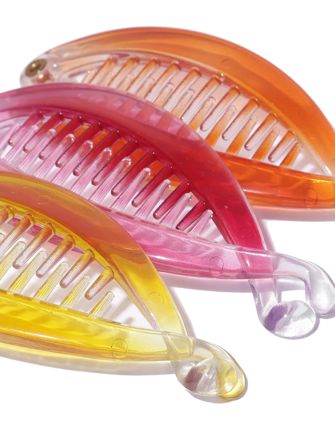 Blueberry KIDS set of 3 resin banana hair clips