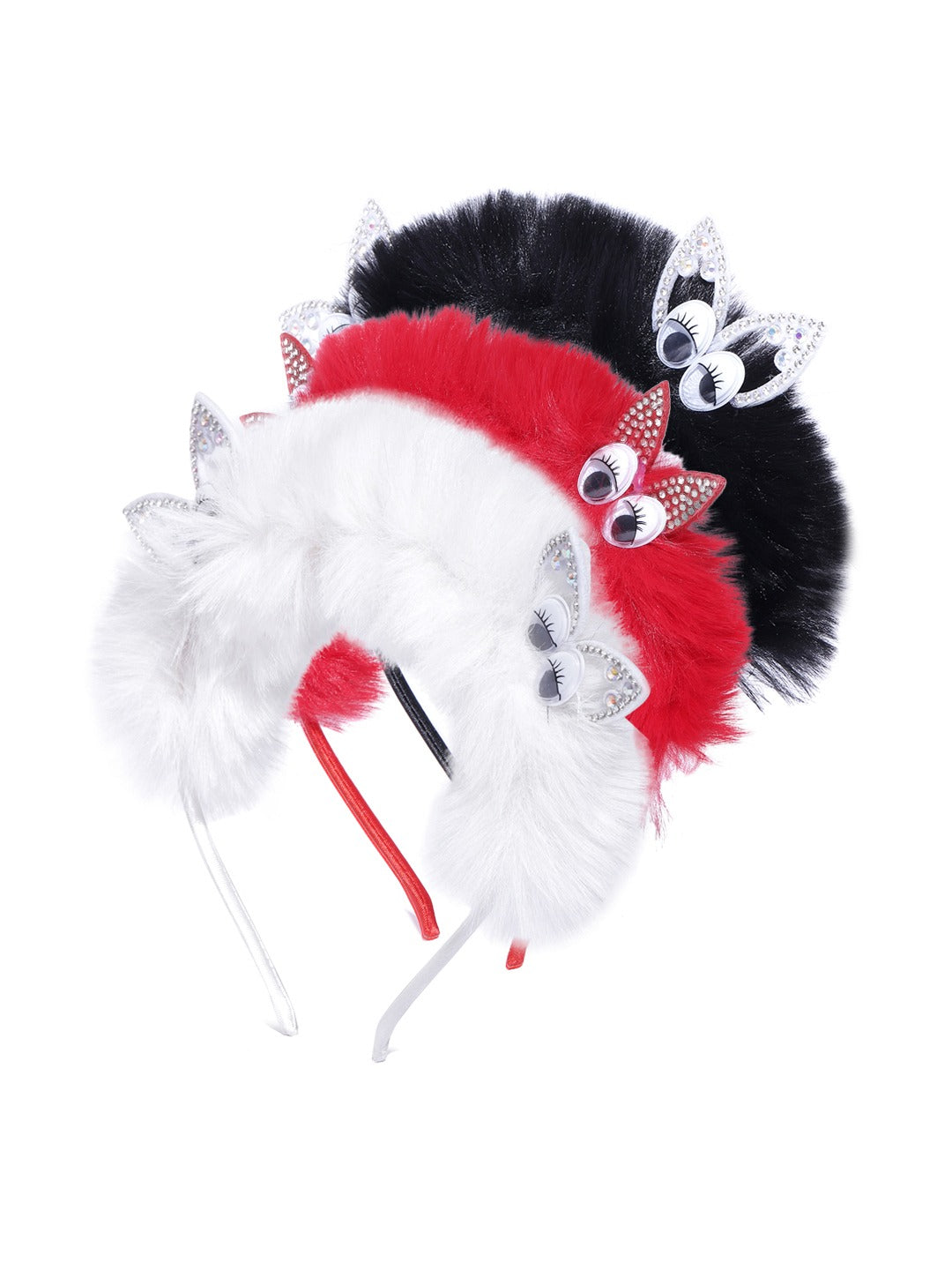 Blueberry KIDS set of 3 multi color ear fur hairband