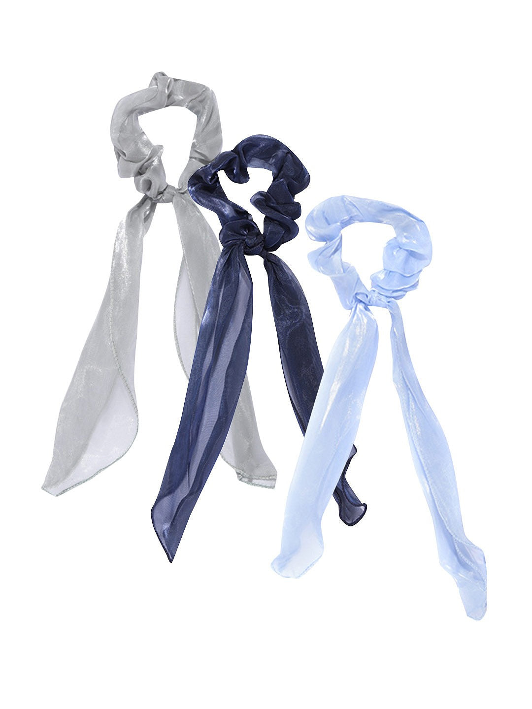 Blueberry KIDS set of 3 multi ruffle scrunchies