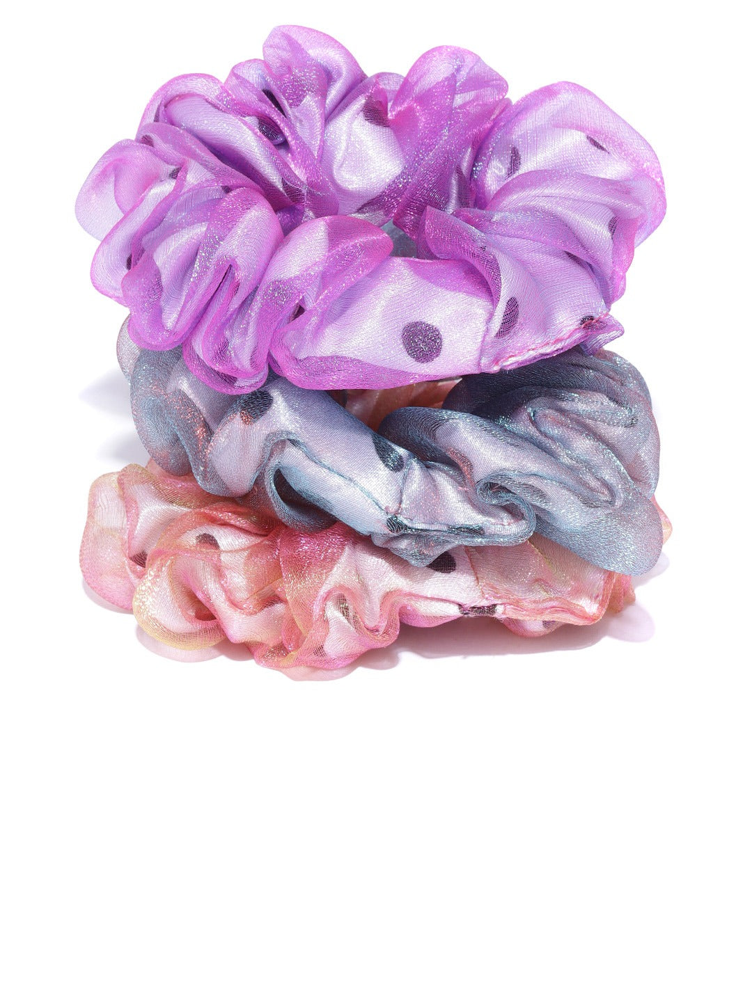 Blueberry KIDS set of 3 multi color scrunchies