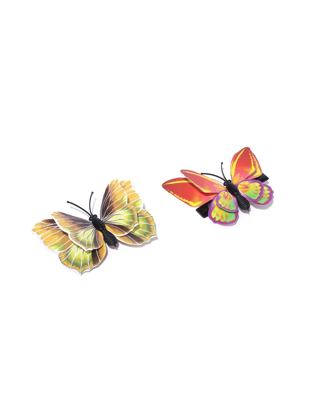 Blueberry KIDS set of 2 multi color butterfly alligator hair clips