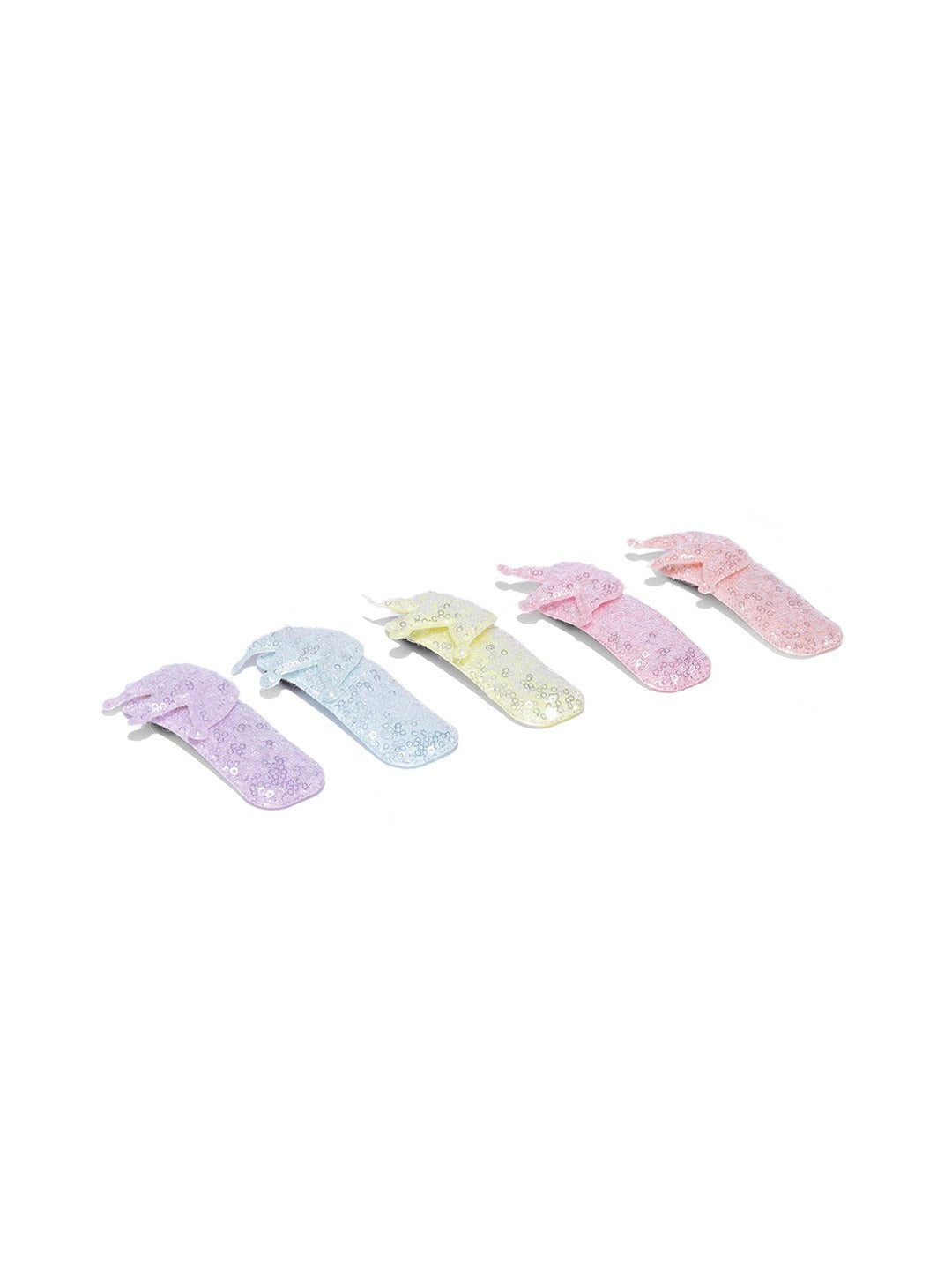 Blueberry KIDS set of 5 Pastel sequins tic tac hair clip