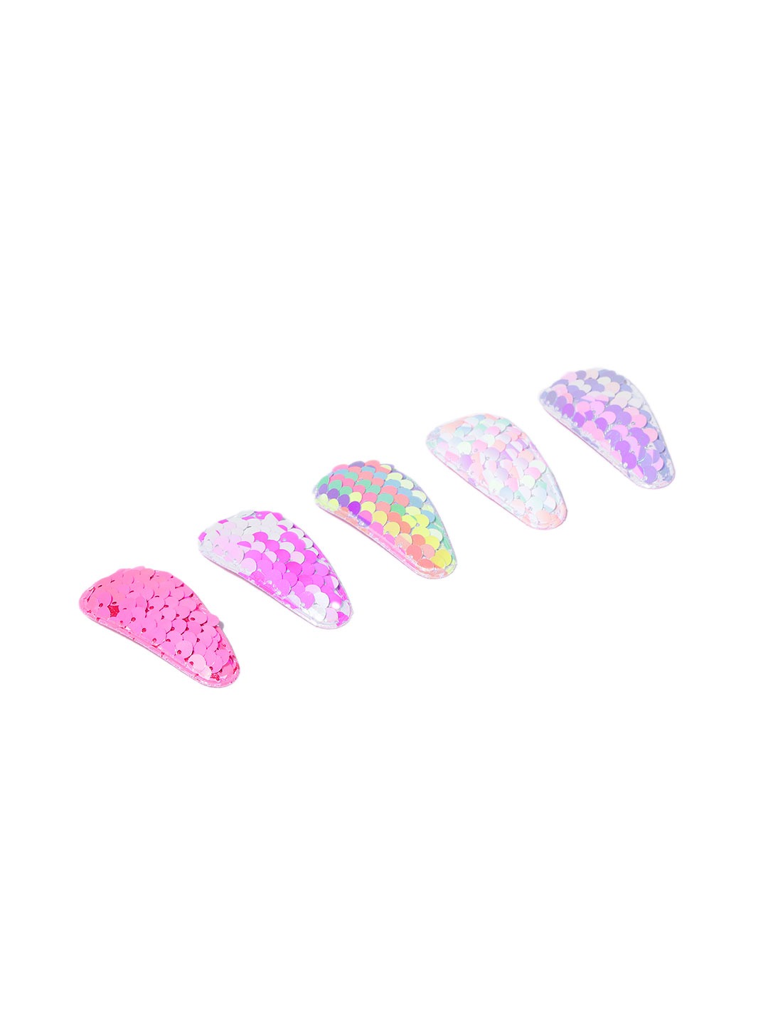Blueberry KIDS set of 5 Multi colour sequins Tic tac Hair clips