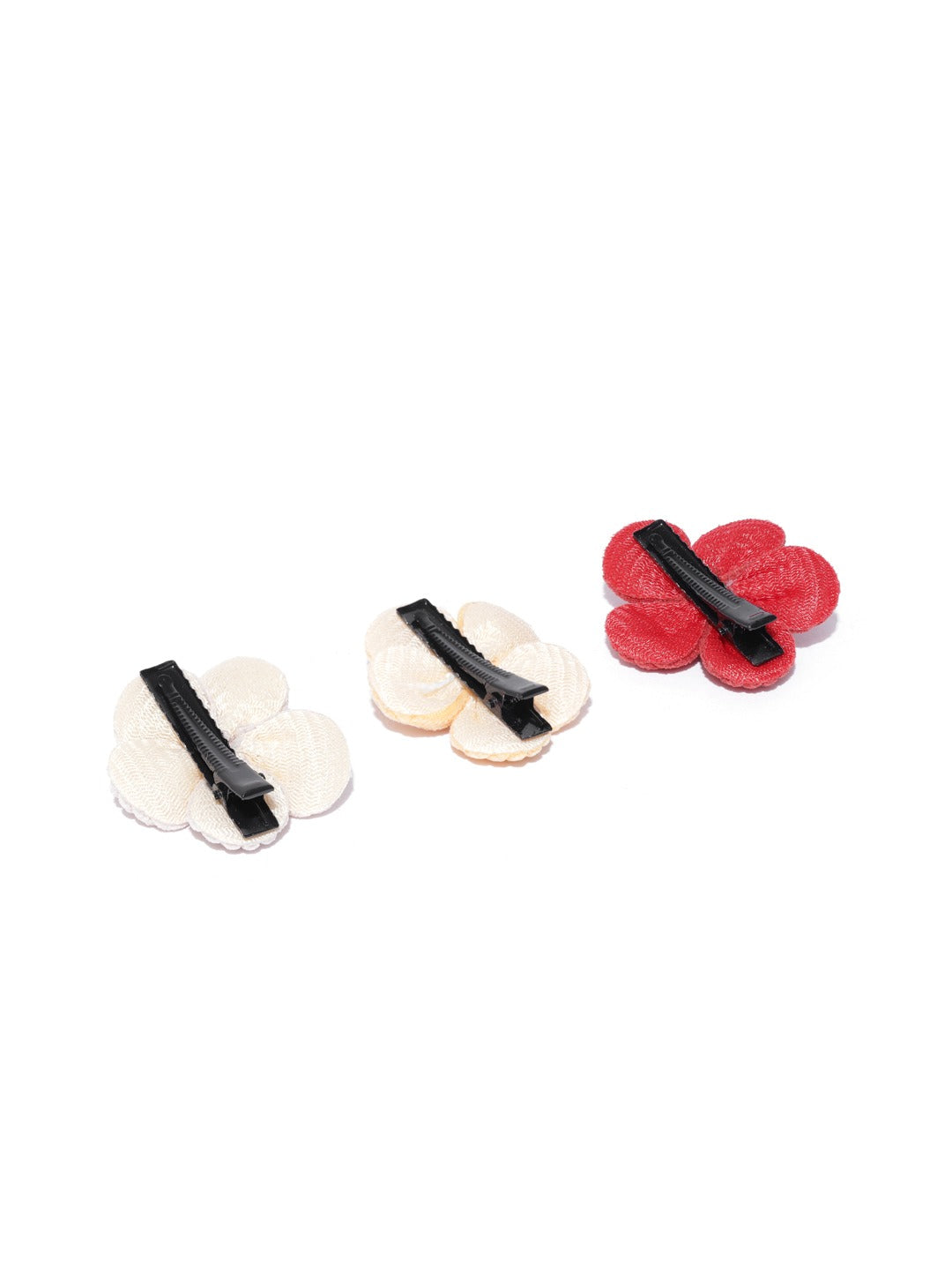 Blueberry KIDS set of 3 flower and pearl detailing alligator hair clips