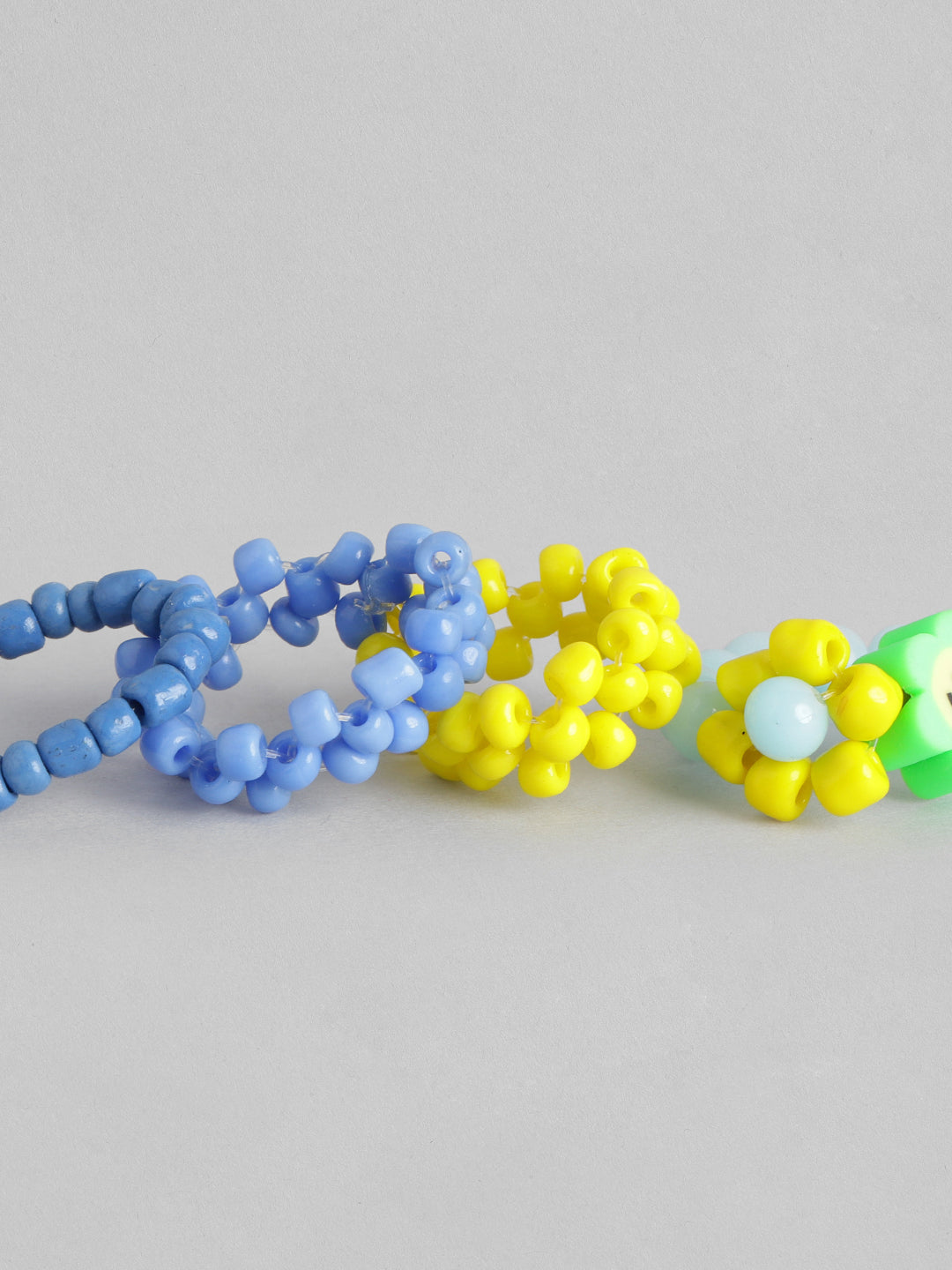 Blueberry Kids set of 4 multi beaded finger RIngs