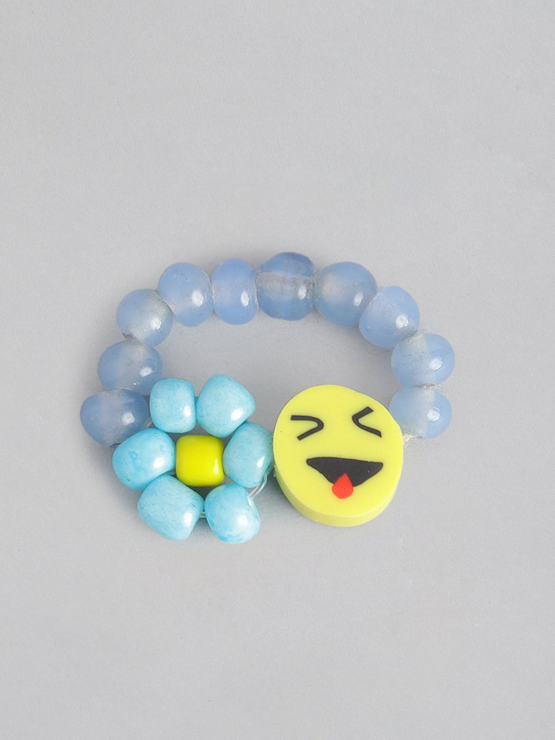Blueberry Kids set of 4 multi beaded finger RIngs