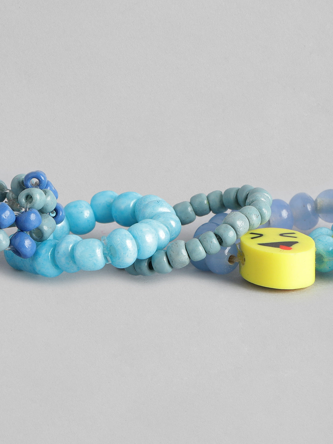 Blueberry Kids set of 4 multi beaded finger RIngs