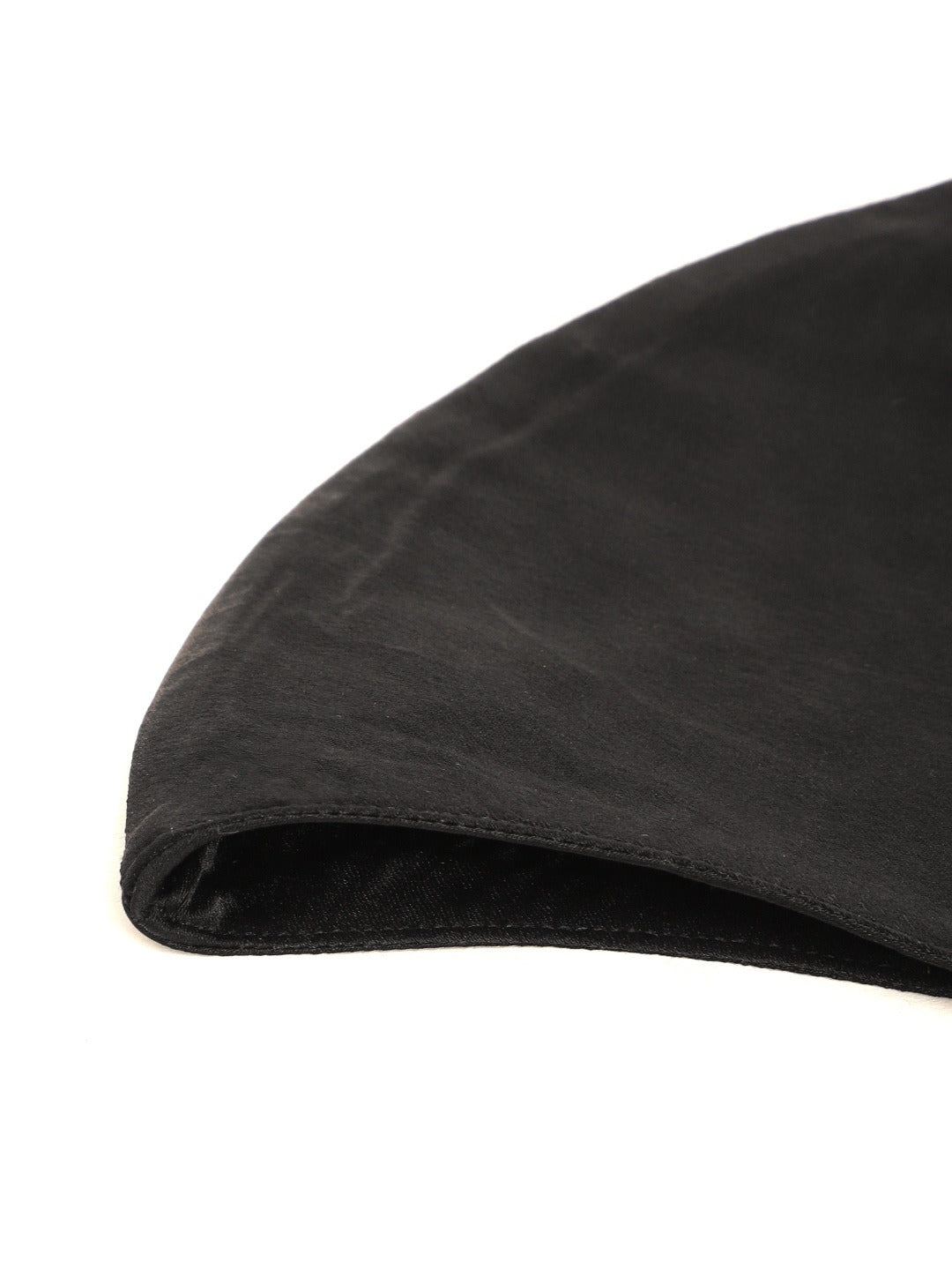 Blueberry black Reusable 2-Ply satin face mask with gold plated chain