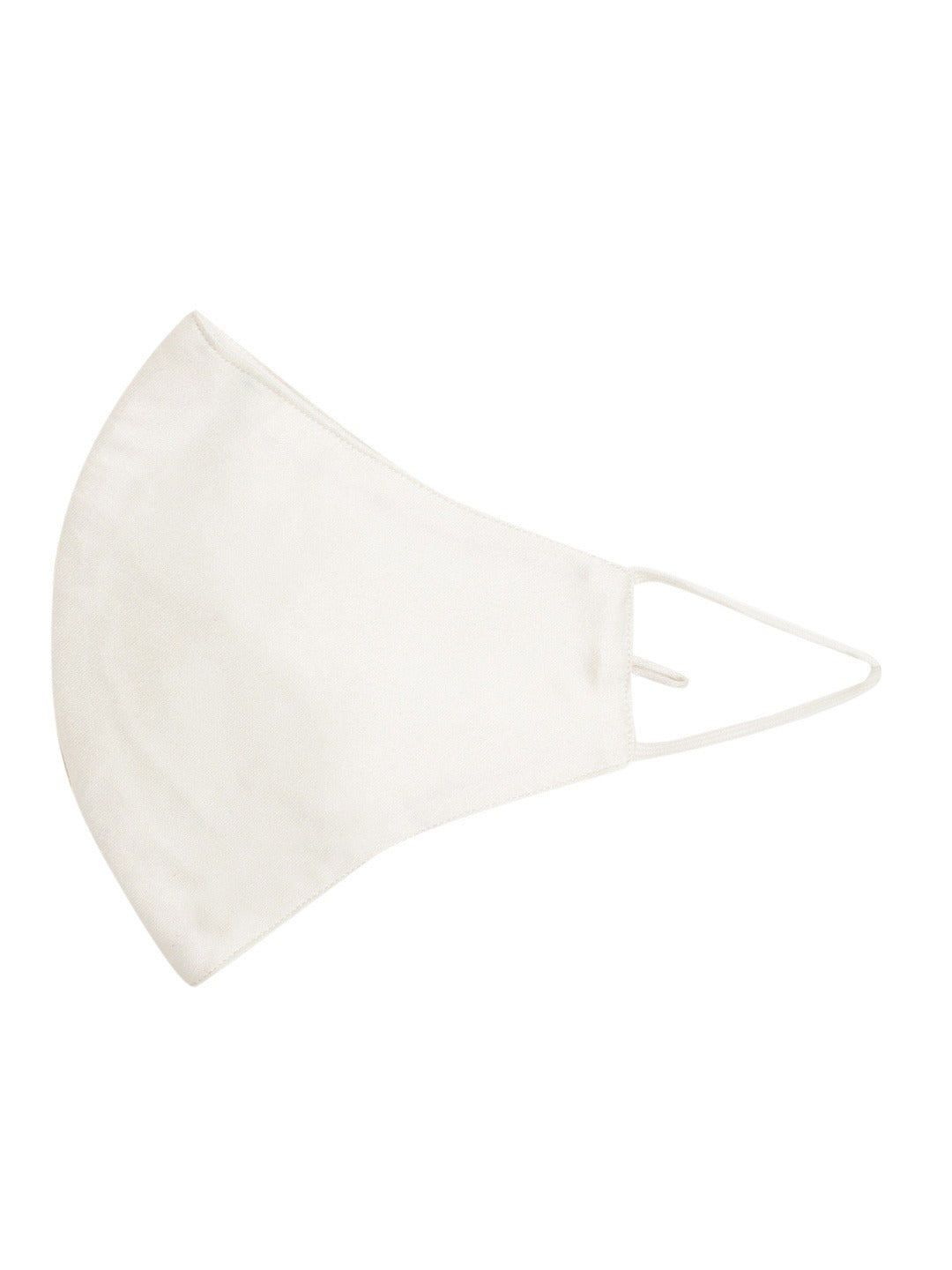 Blueberry white Reusable 2-Ply satin face mask with pearl and gold plated chain