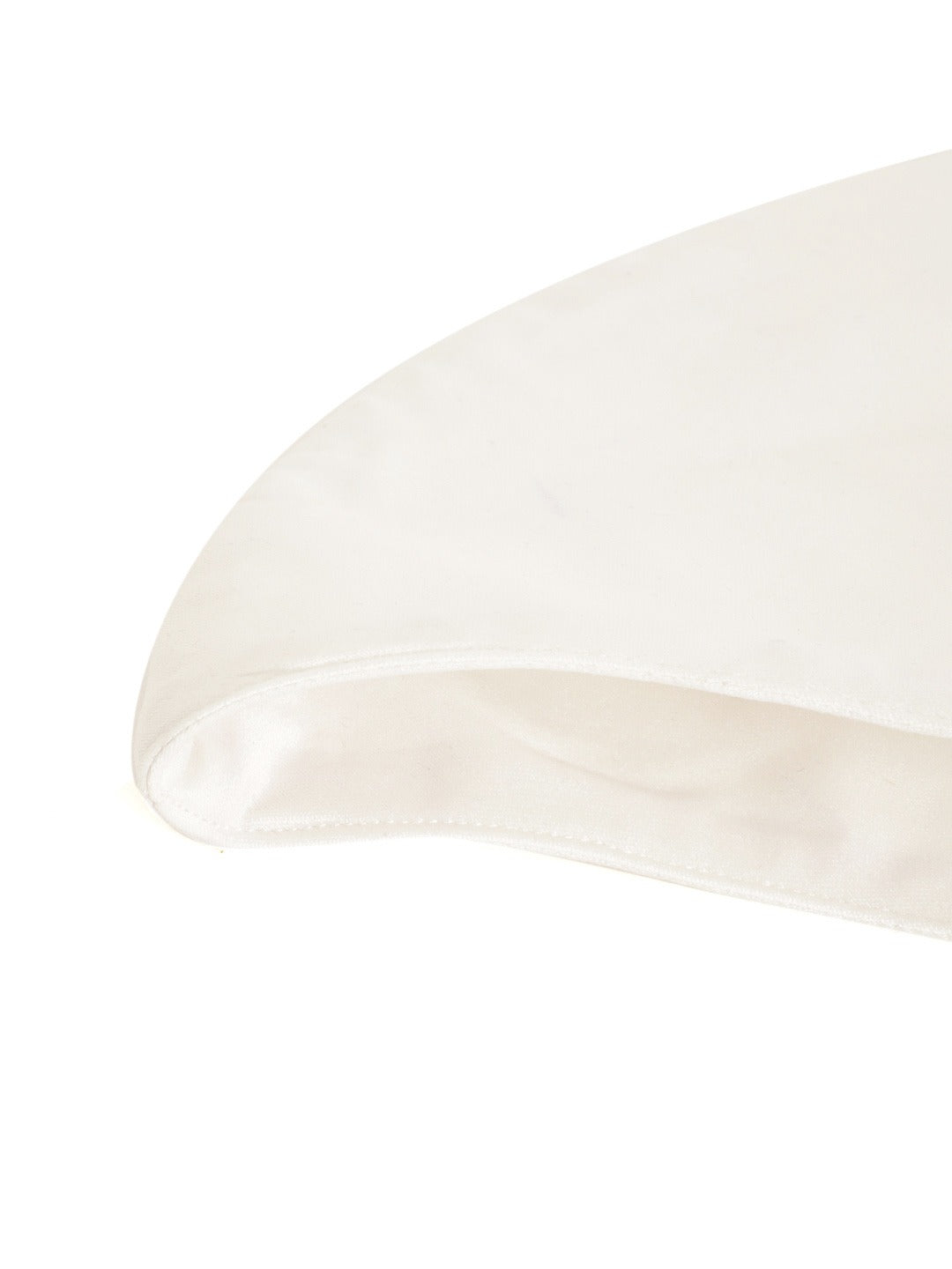 Blueberry white Reusable 2-Ply satin face mask with pearl and gold plated chain