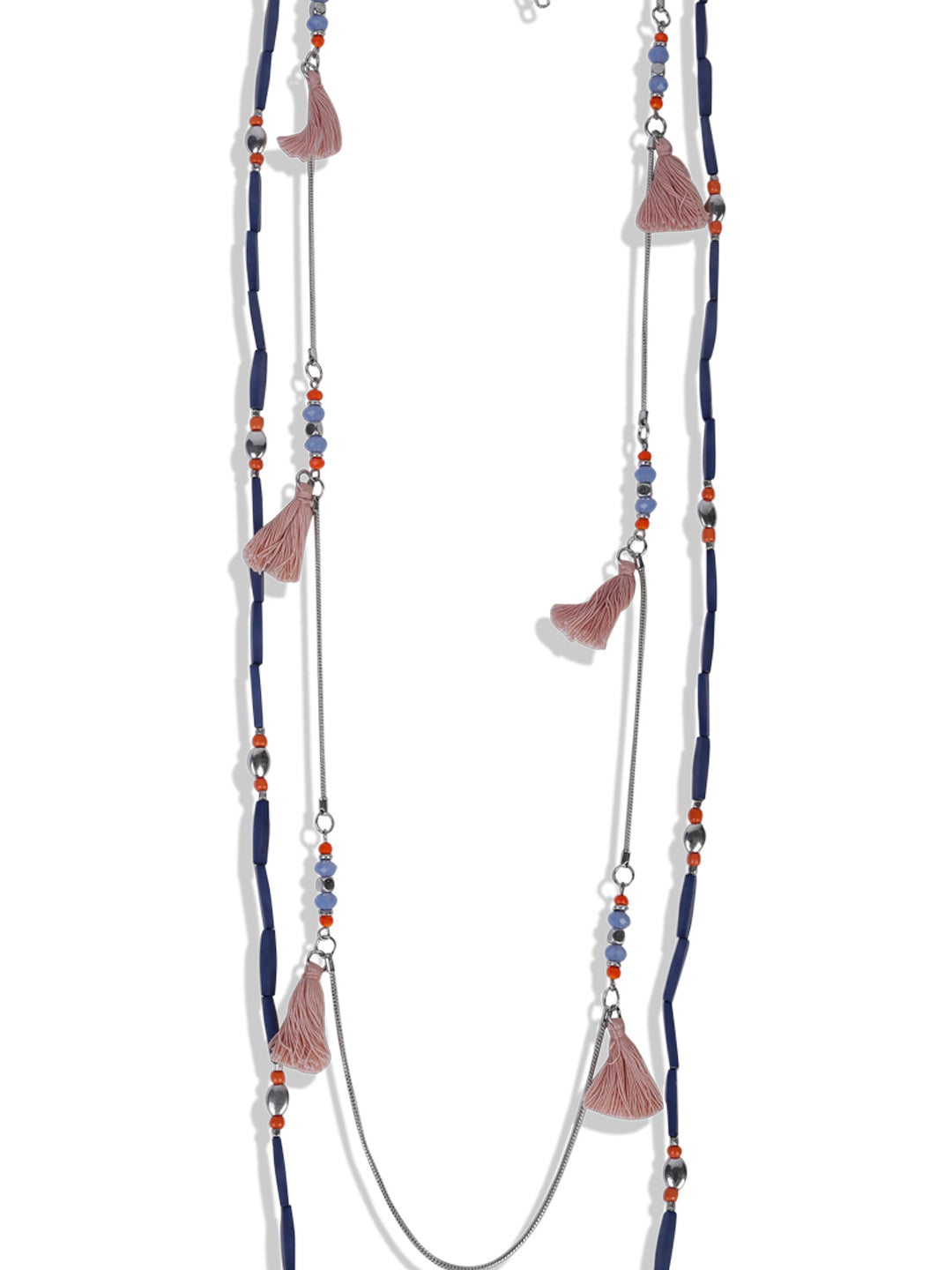 Blueberry multi colour beaded necklace
