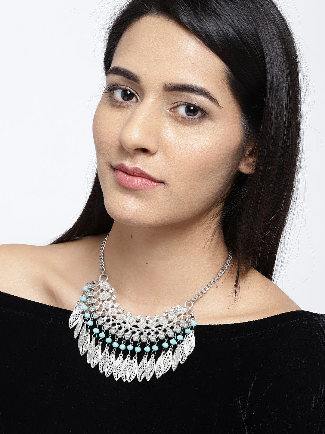 Blueberry silver plated necklace