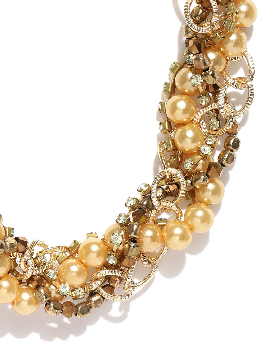 Gold toned twisted choker necklace