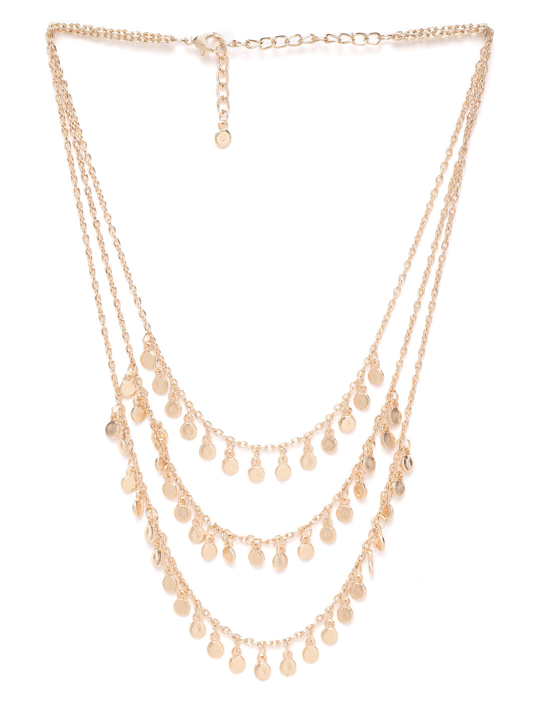 Blueberry white and gold shell chain layered choker necklace