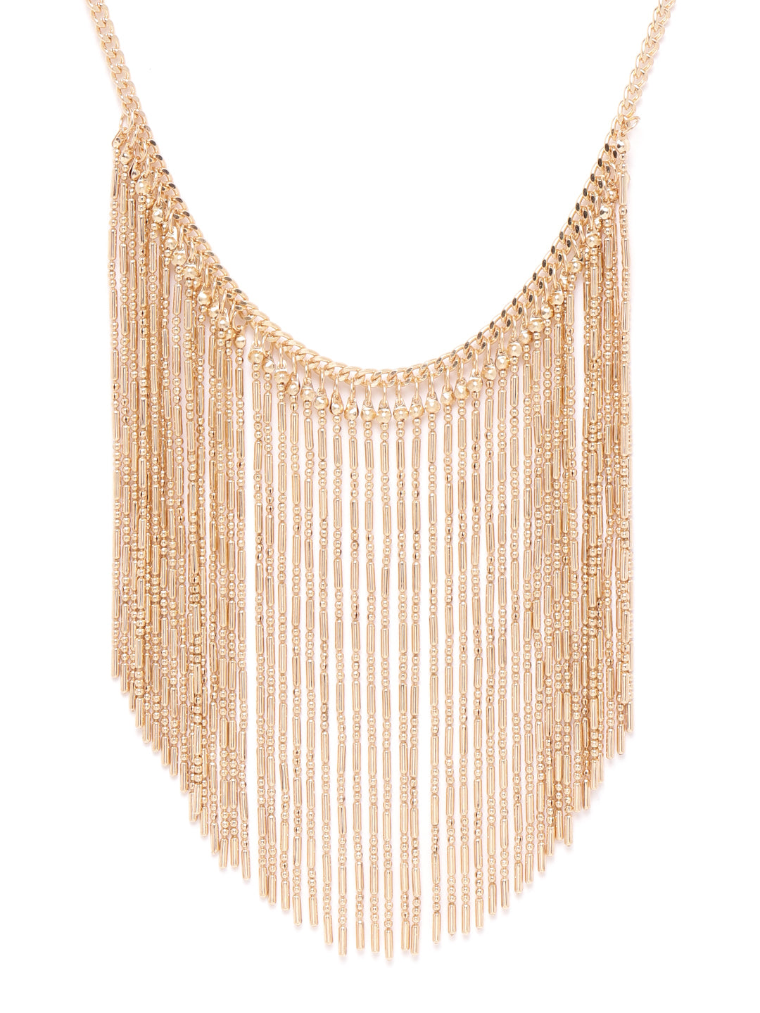Blueberry gold plated chain detailing necklace
