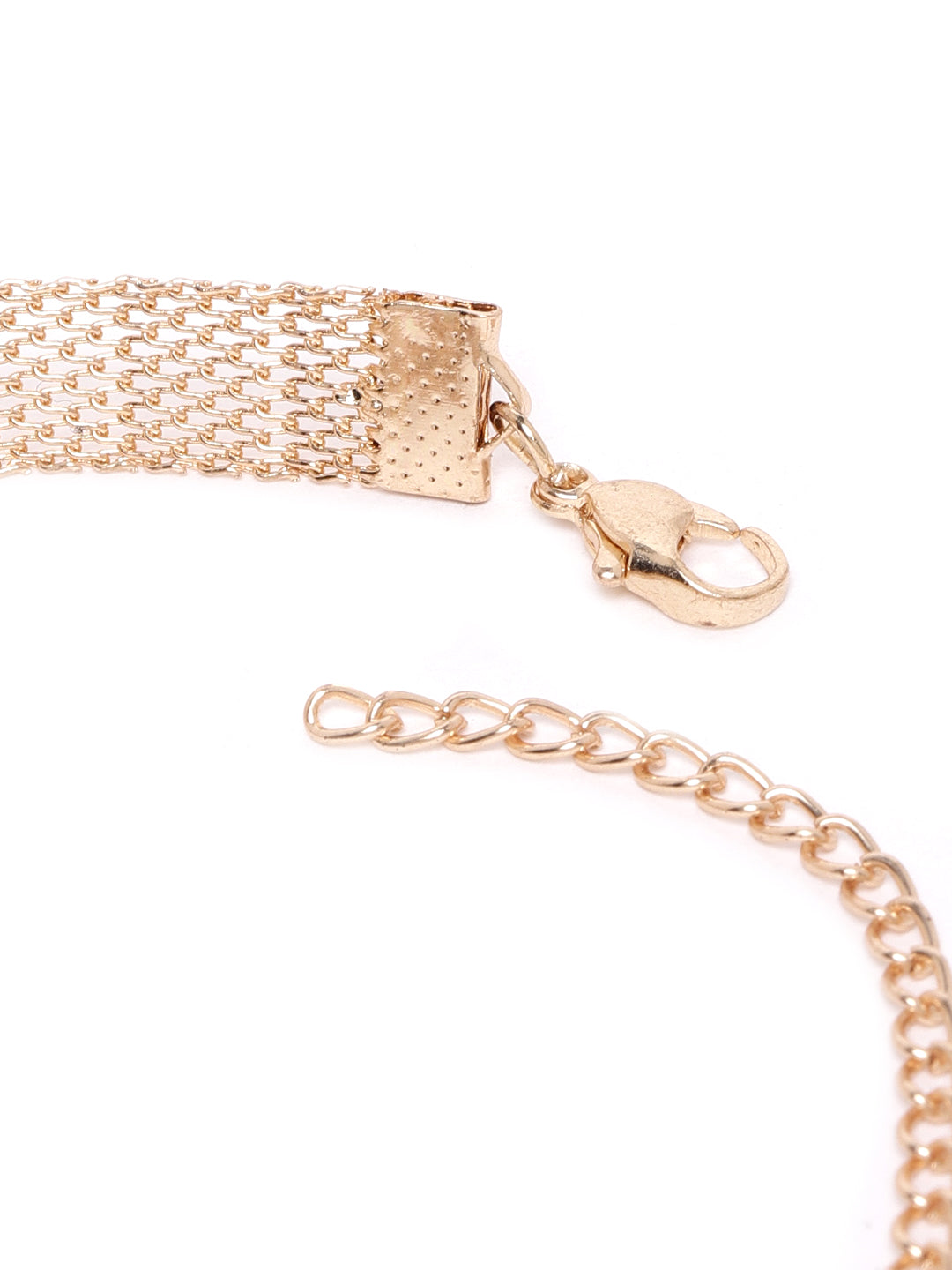 Blueberry gold plated stone embellished choker necklace