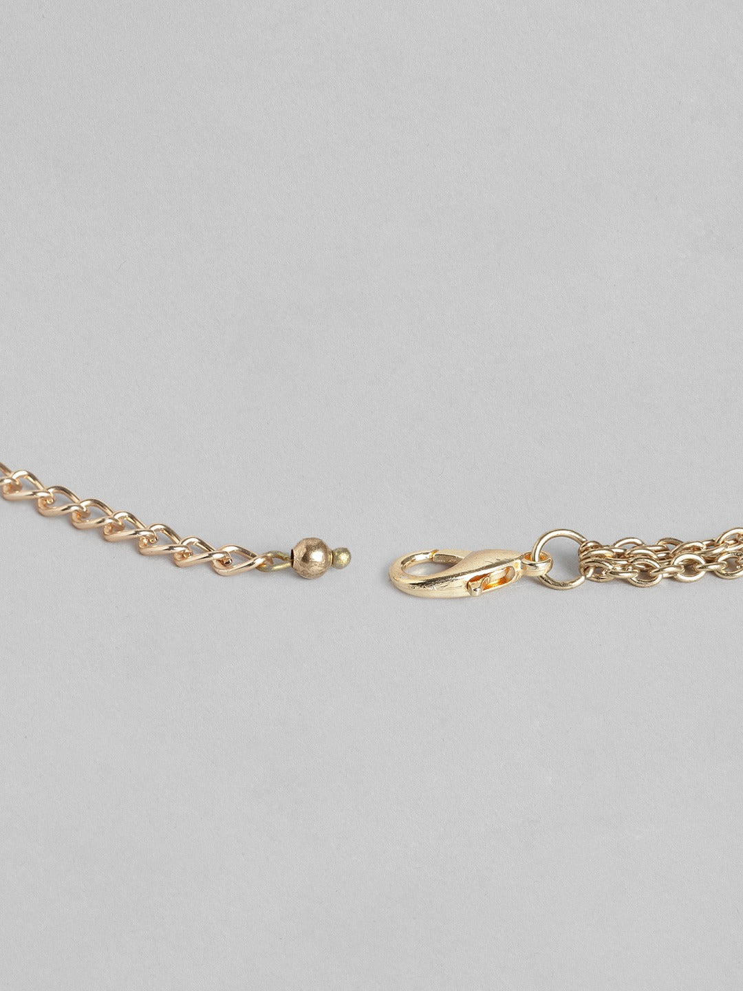 Blueberry gold plated chain layered pendant detailing necklace