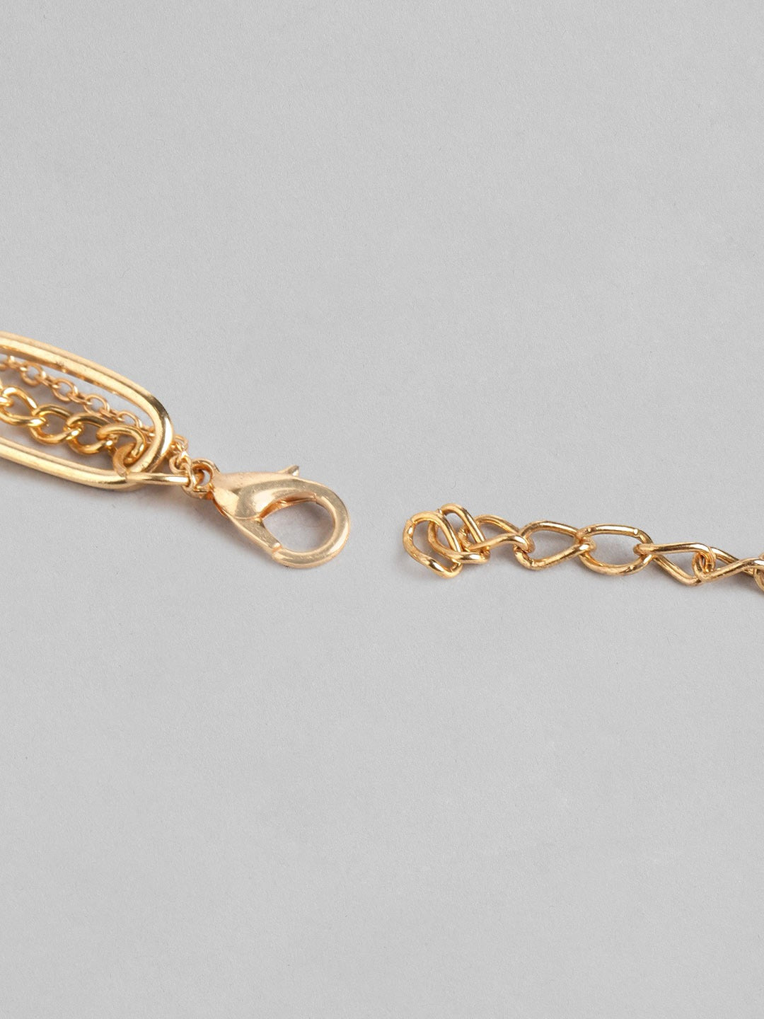 Blueberry gold plated chain layered pendant detailing necklace