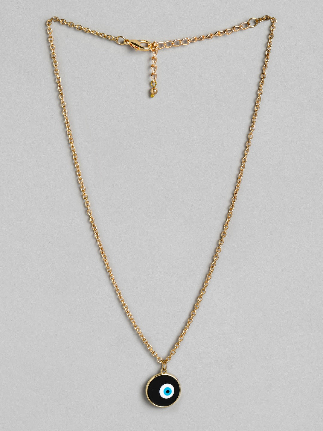 Blueberry Set of 2 gold plated Evil Eye pendant chain Necklace